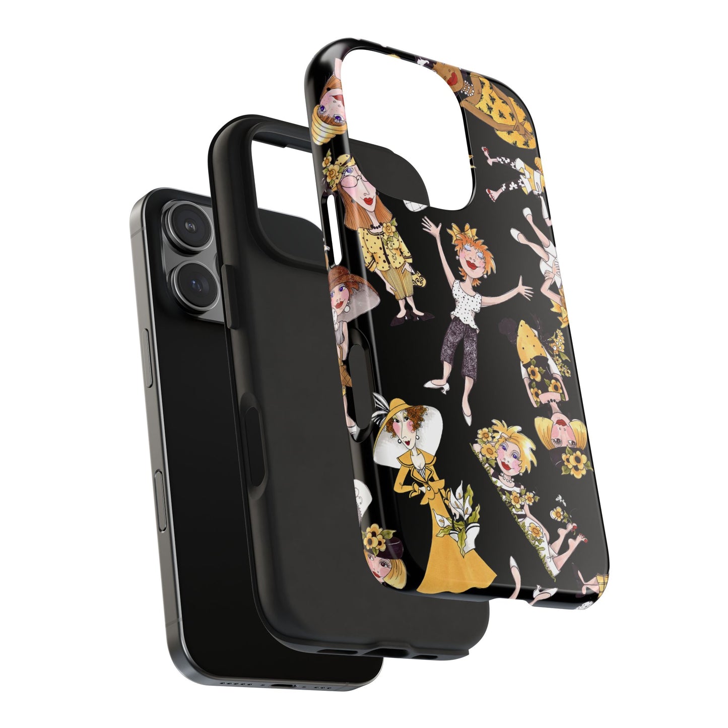 Bee Tossed Black Phone Case