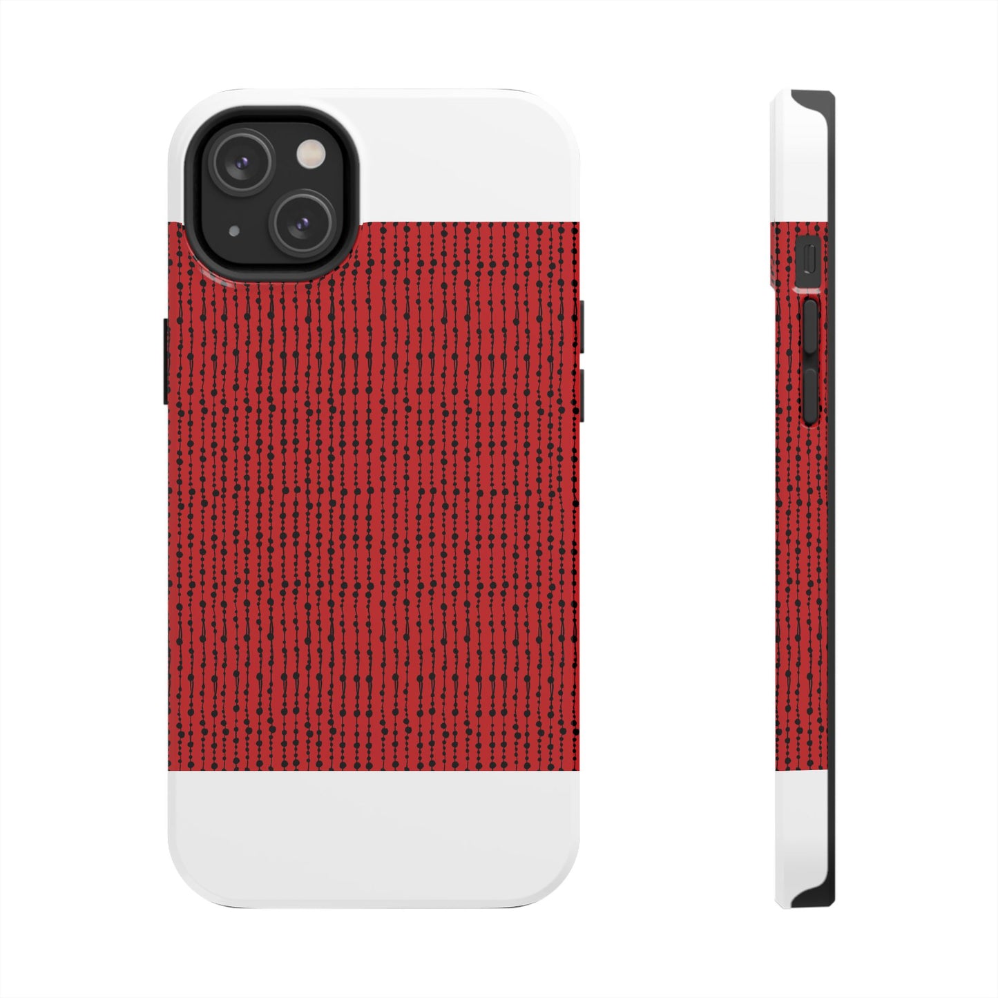 Beaded Curtain Red / Black Phone Case