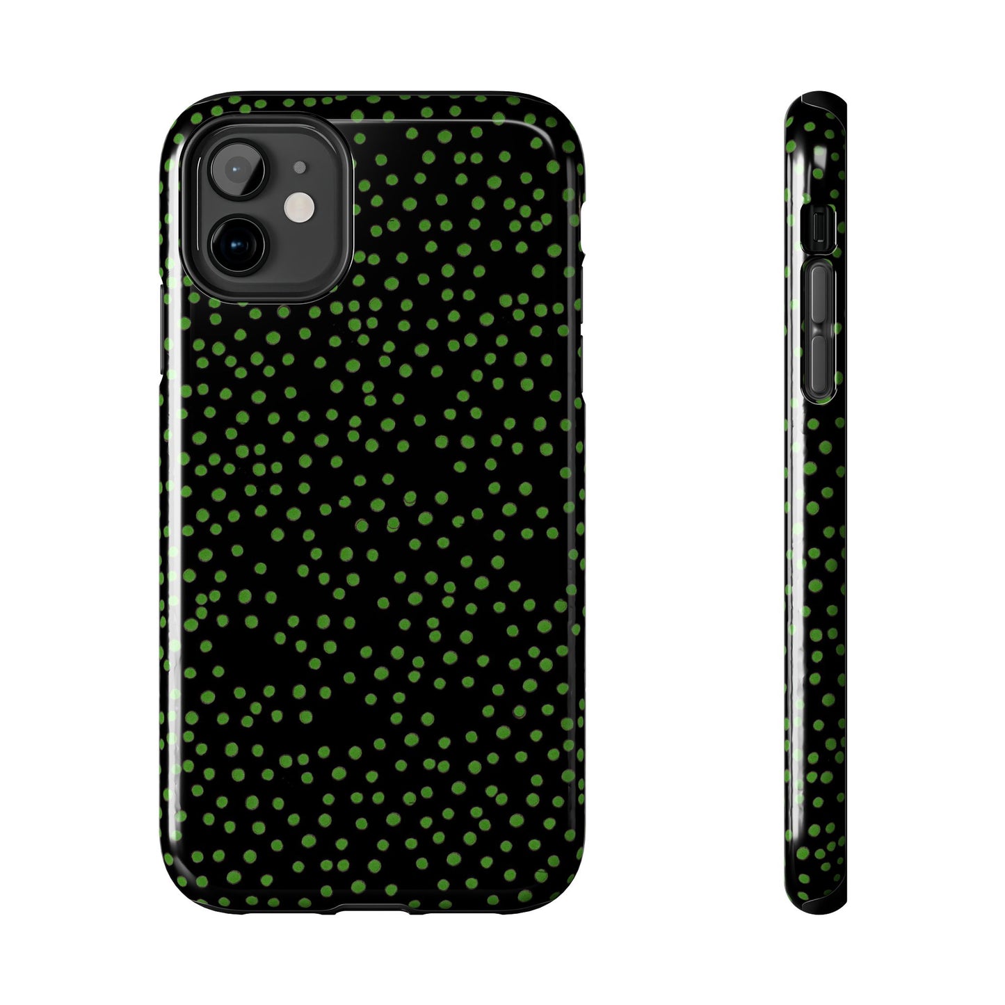 Dinky Dots Black / Green Phone Case