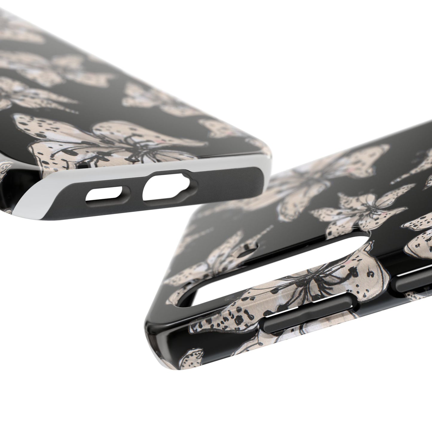 Spotted Lilies Black Phone Case