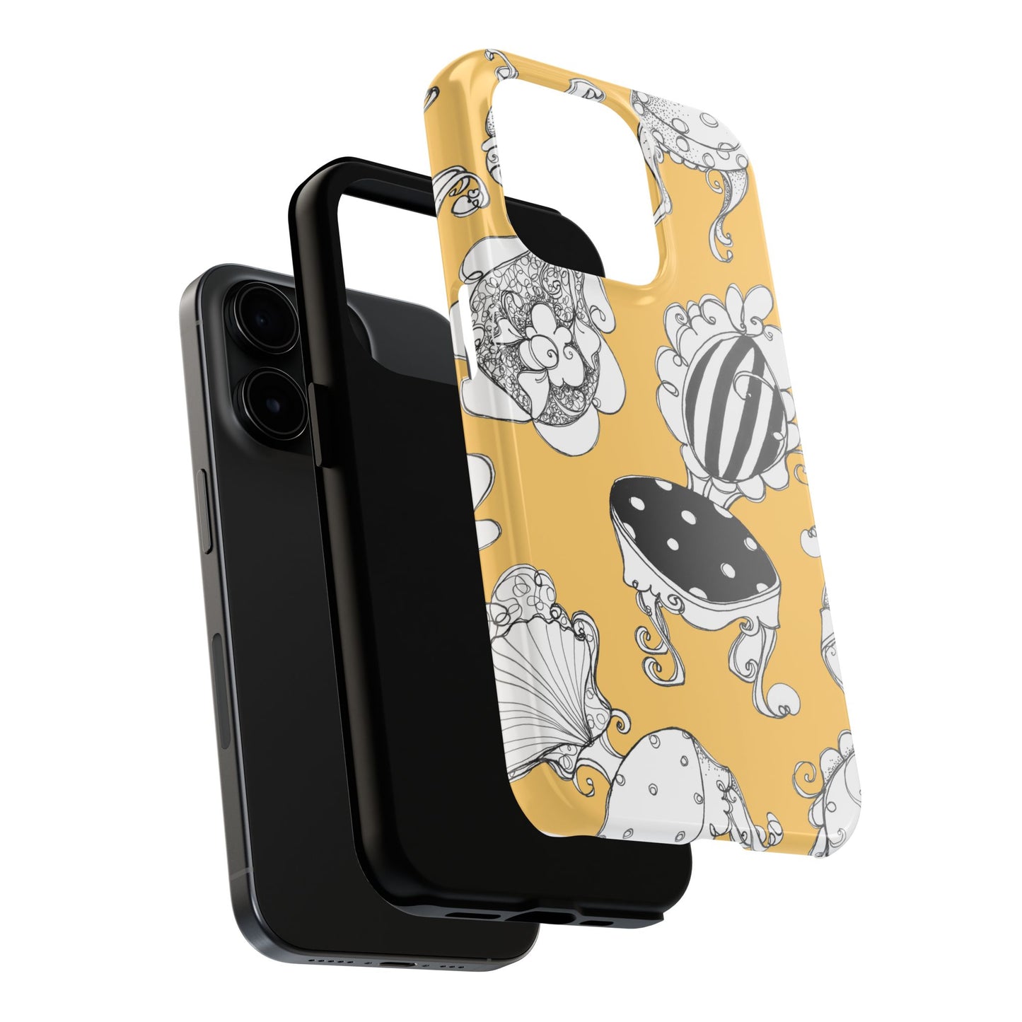 Bistro Chairs Yellow Phone Case