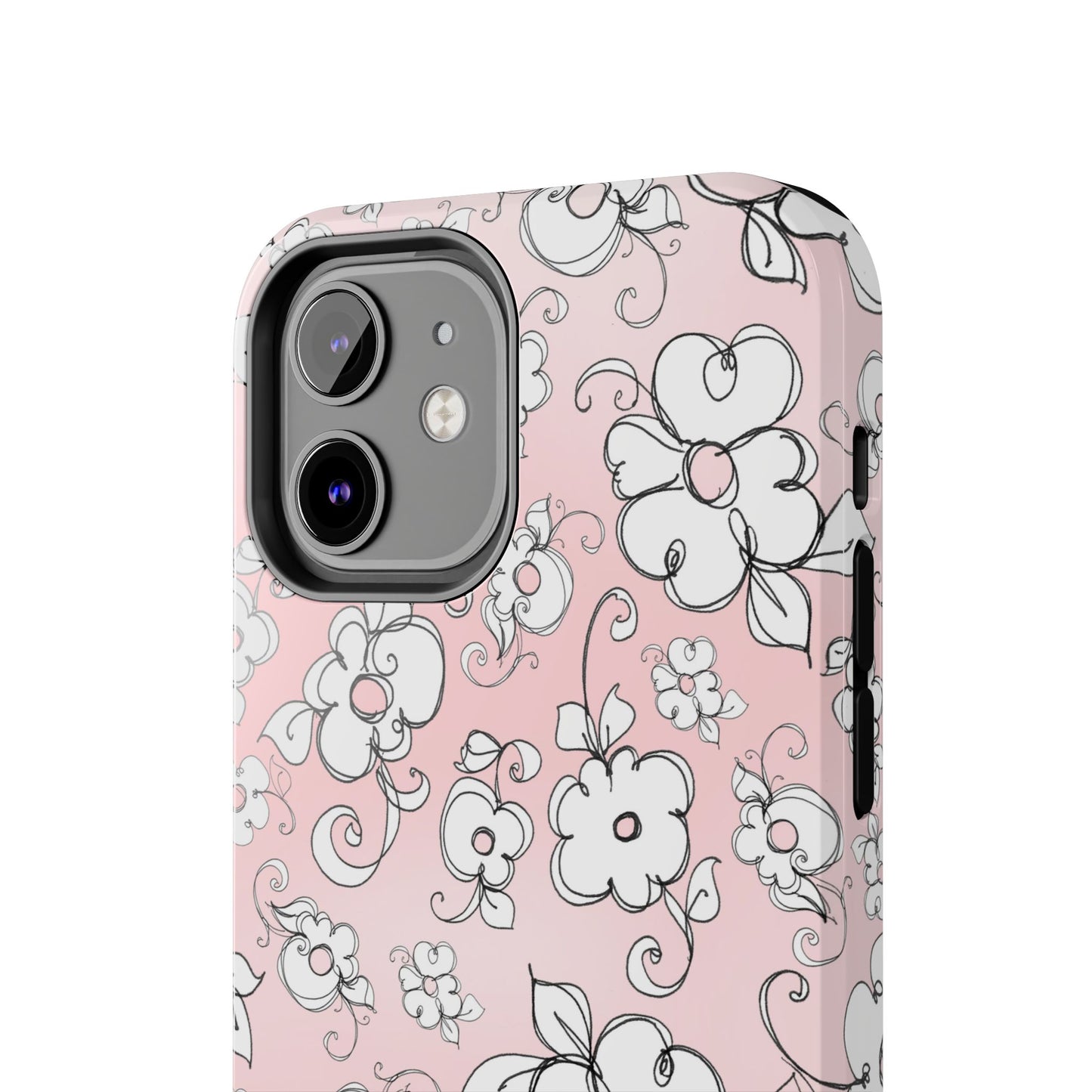Lady Flowers Pink Sky Phone Case