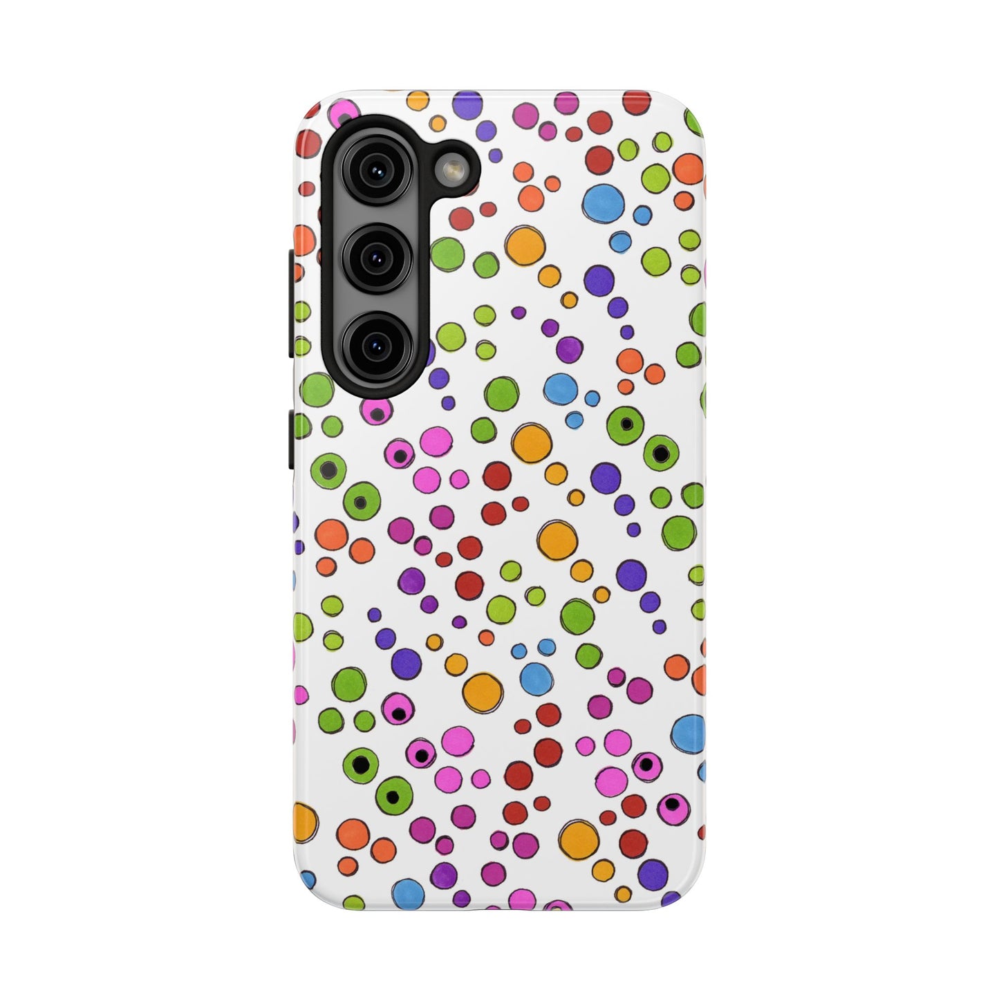 Dog Dots White / Multi Phone Case