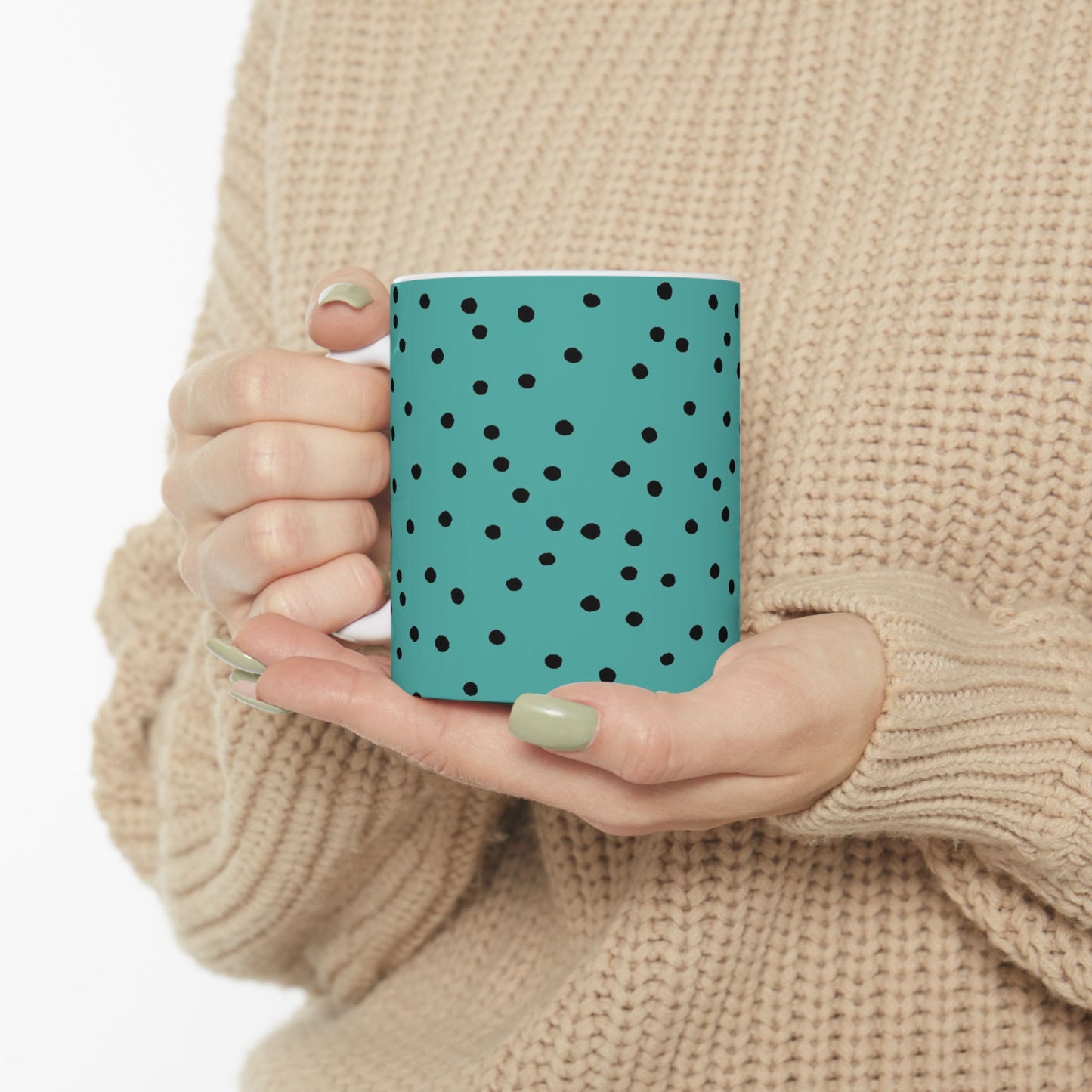 Dinky Dots Turquoise / Black Cup