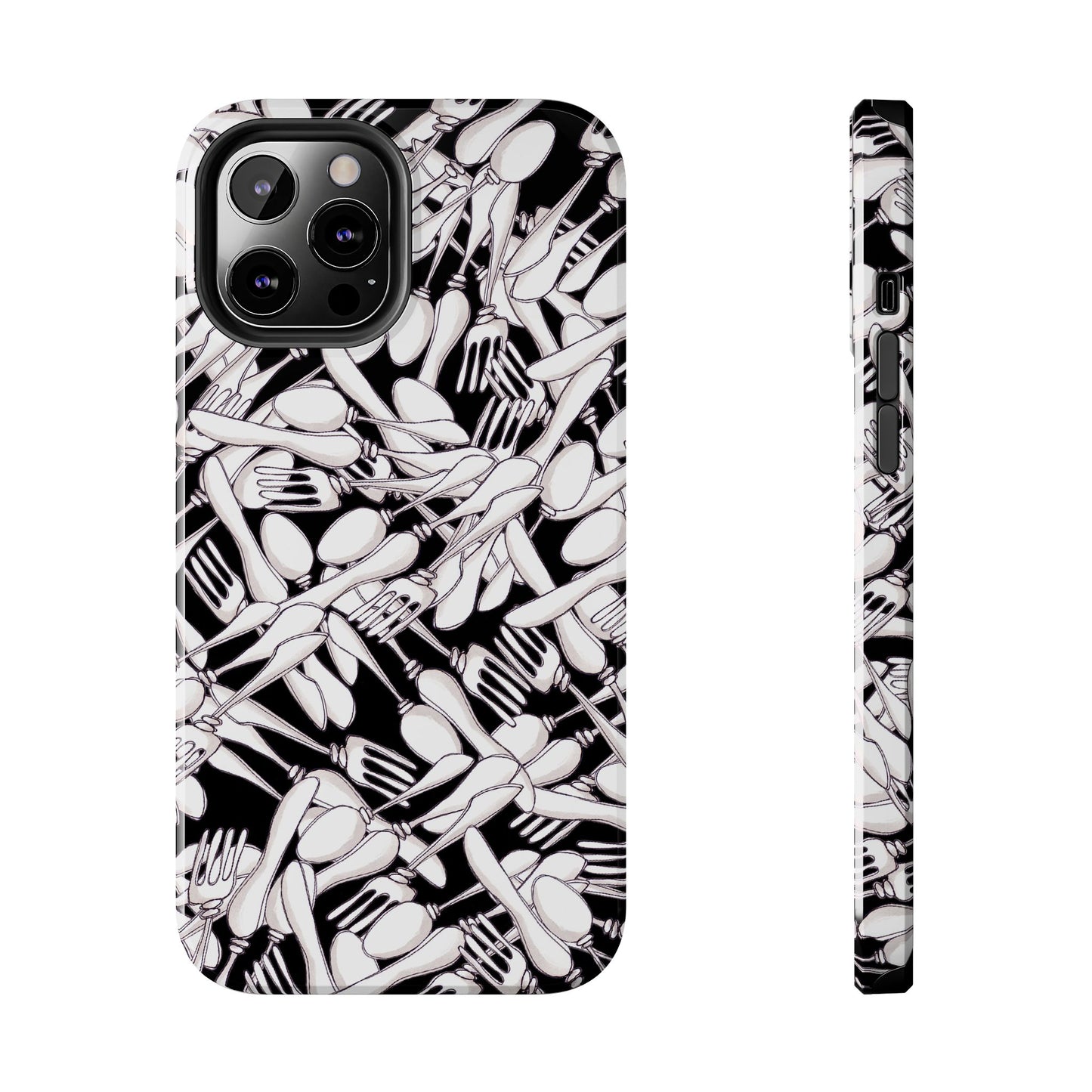 Silverware Wars Black Phone Case