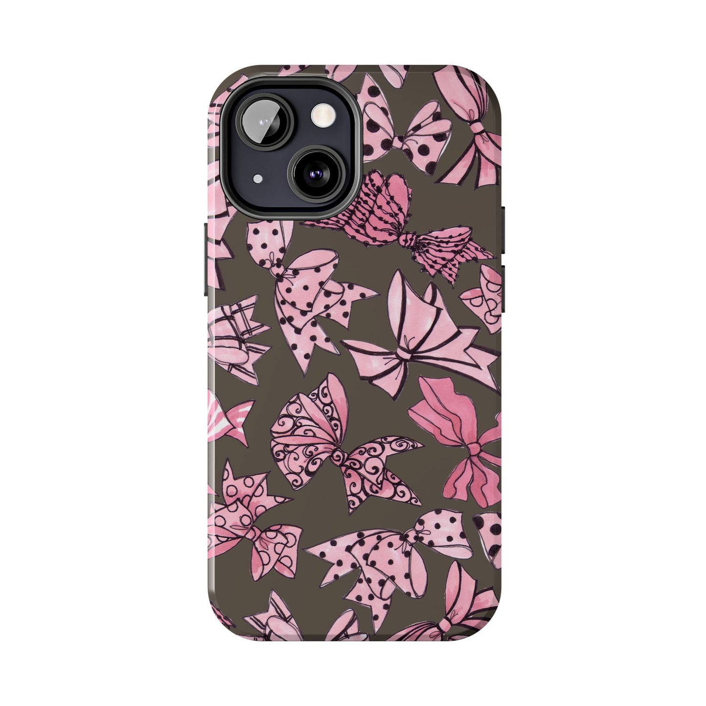 Blushing Bows Mocha Phone Case