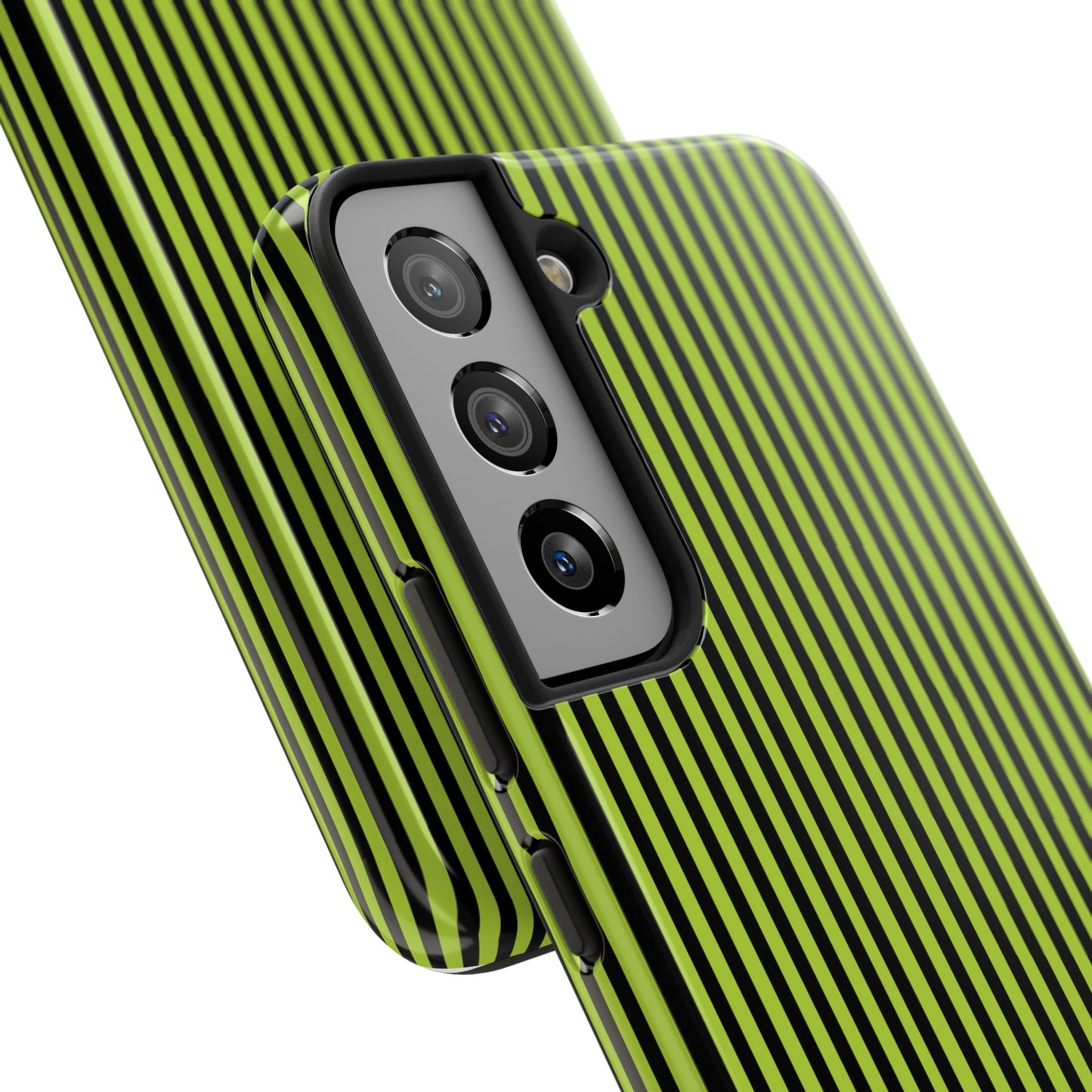 Stripe Green / Black Phone Case