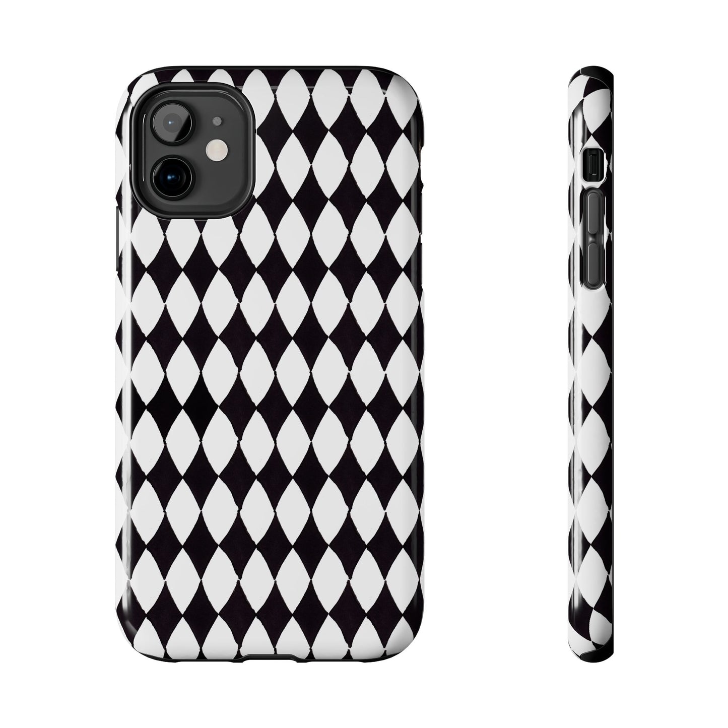 Diamond White / Black Phone Case