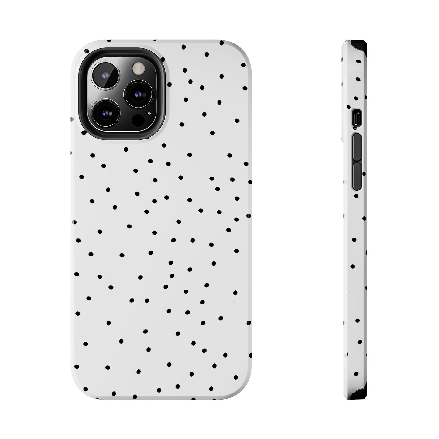Space Dots White / Black Phone Case