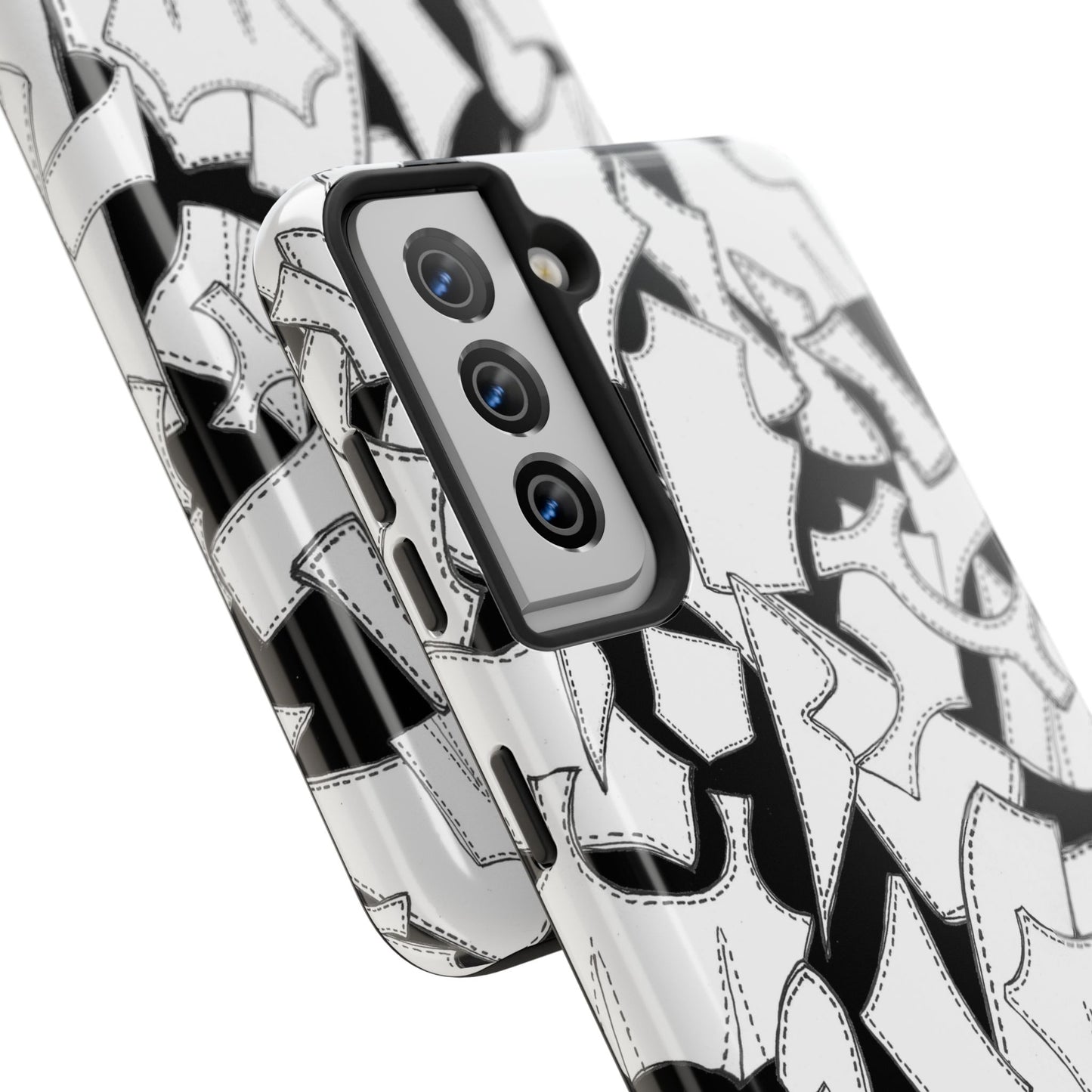 Pattern Pieces Black Phone Case