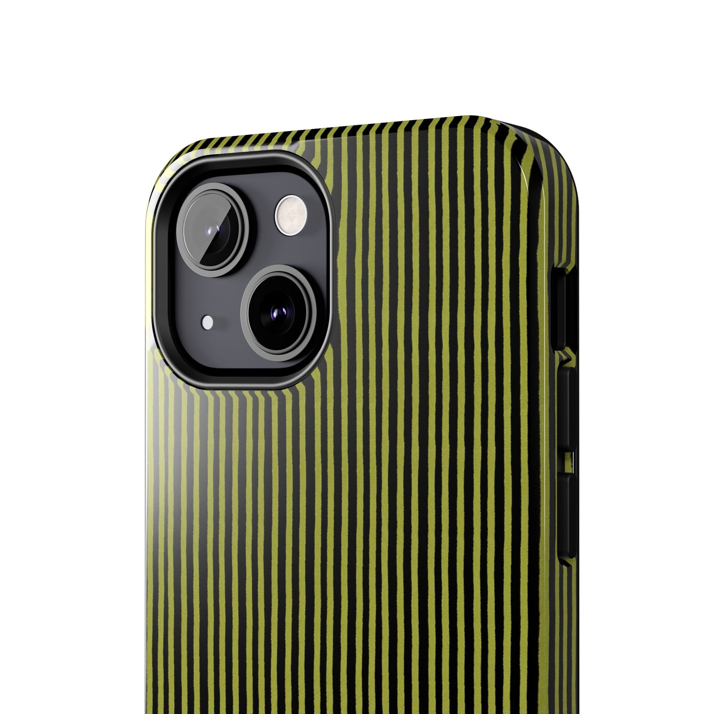 Happy Stripe Green / Black Phone Case
