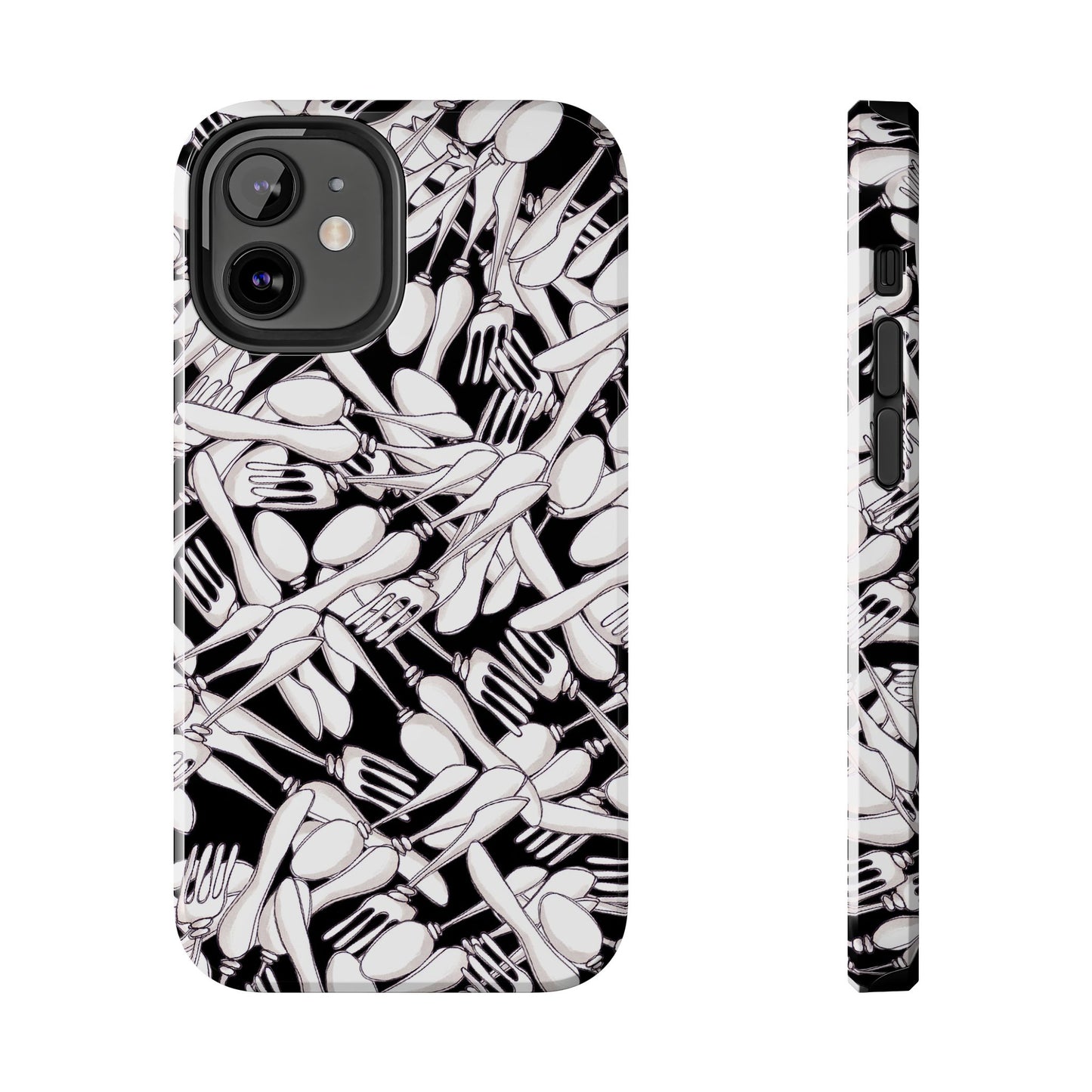 Silverware Wars Black Phone Case