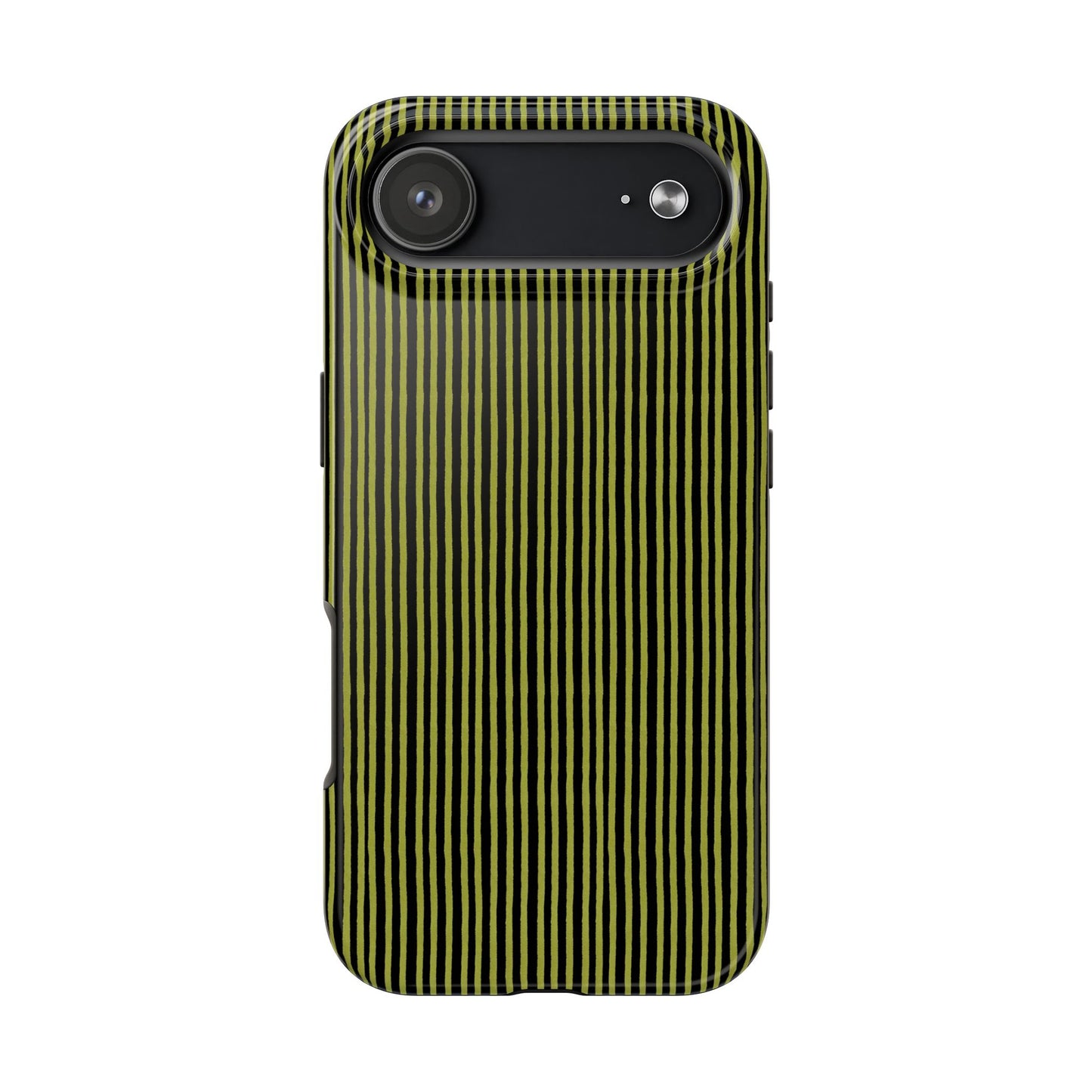 Happy Stripe Green / Black Phone Case