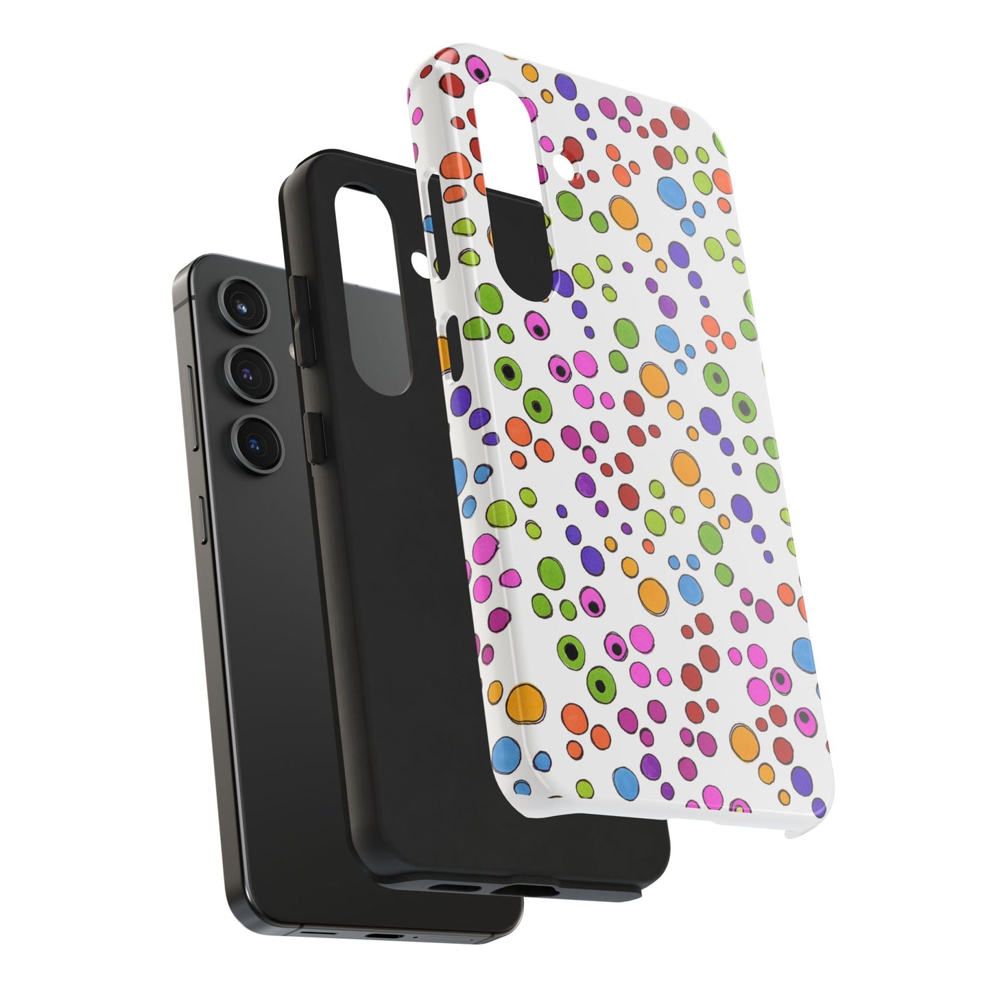 Dog Dots White / Multi Phone Case