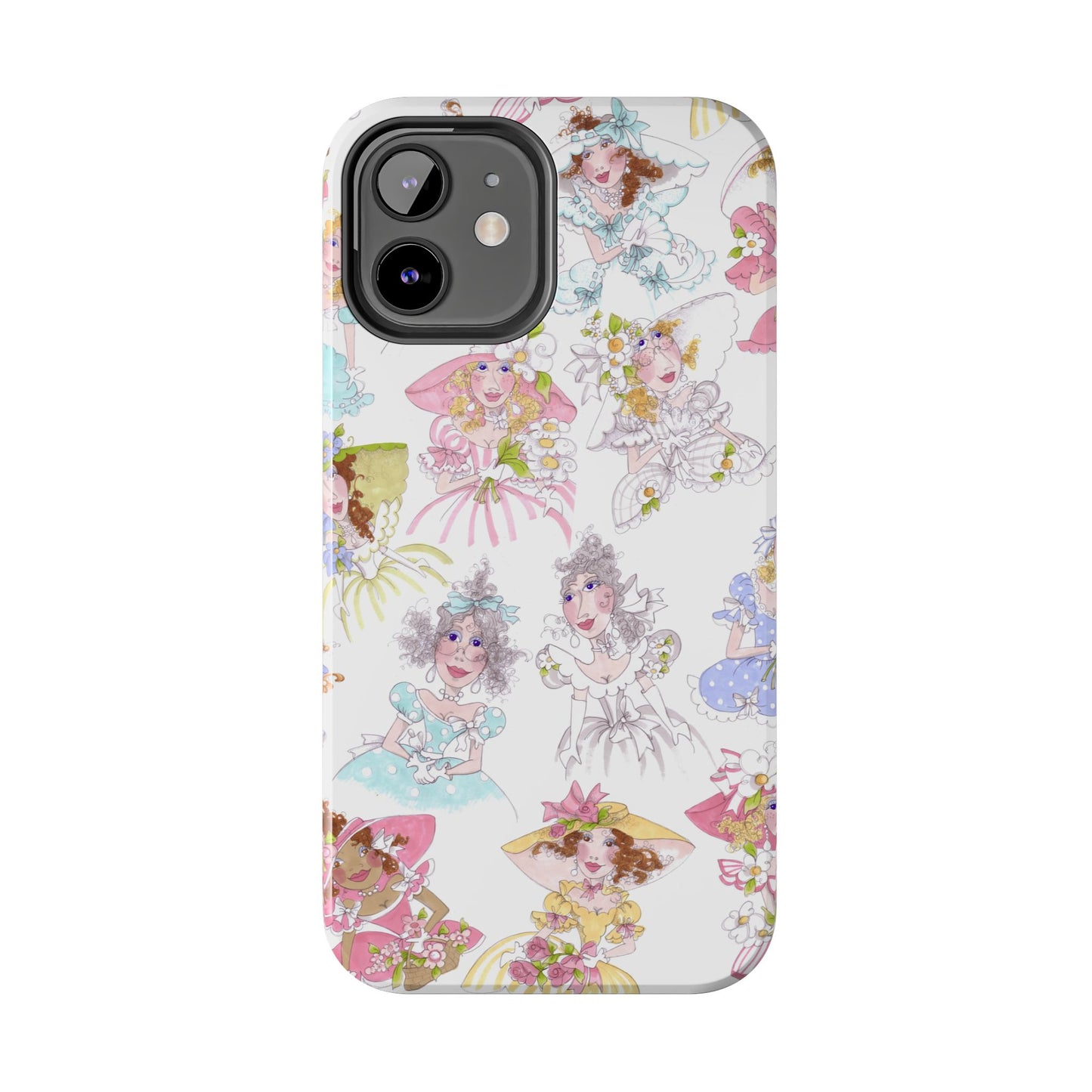 Tossed Belles White Phone Case