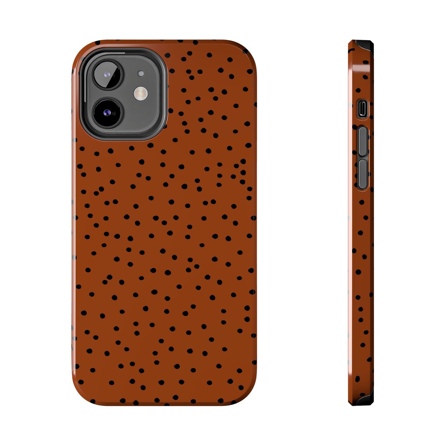 Dinky Dots Bronze / Black Phone Case