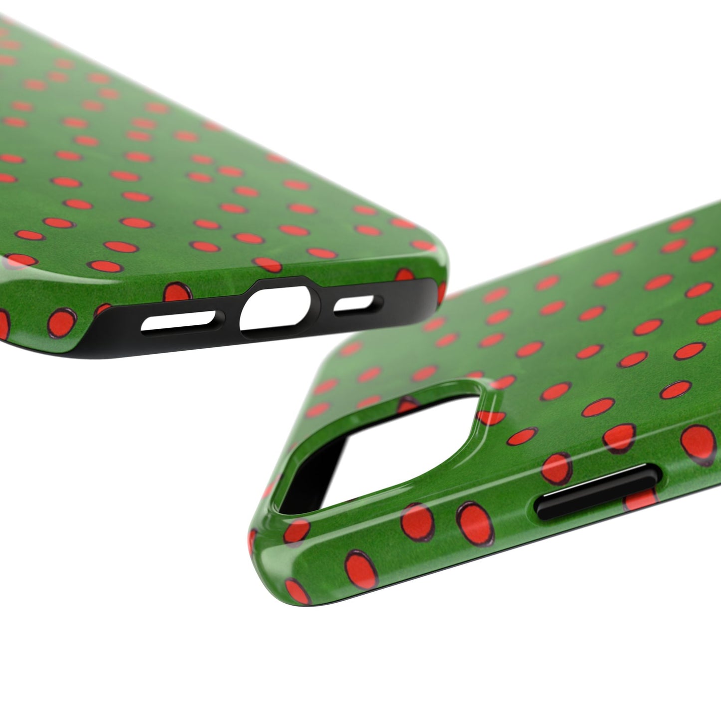 Dinky Dots Green / Red Phone Case