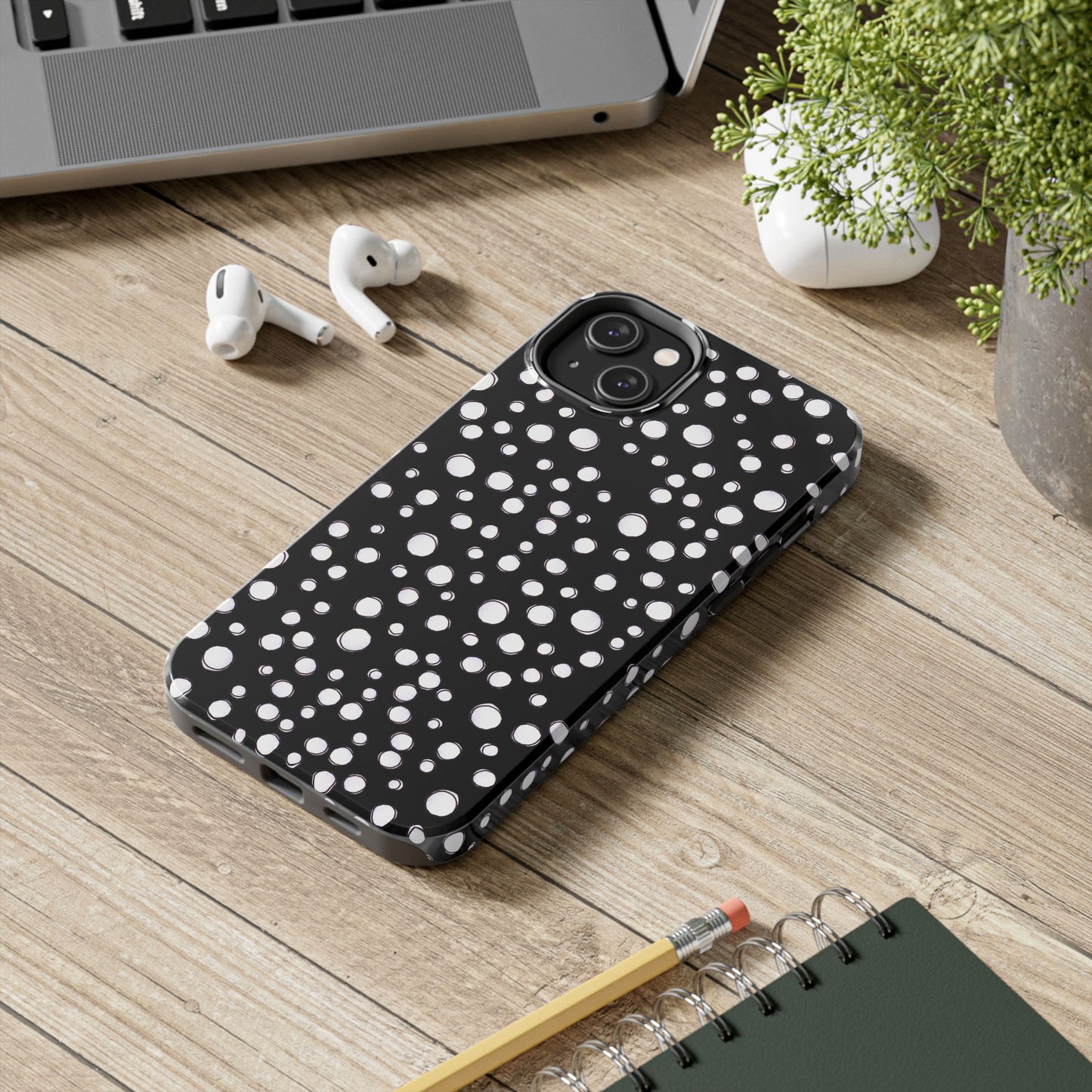 Pot Dots Black Phone Case