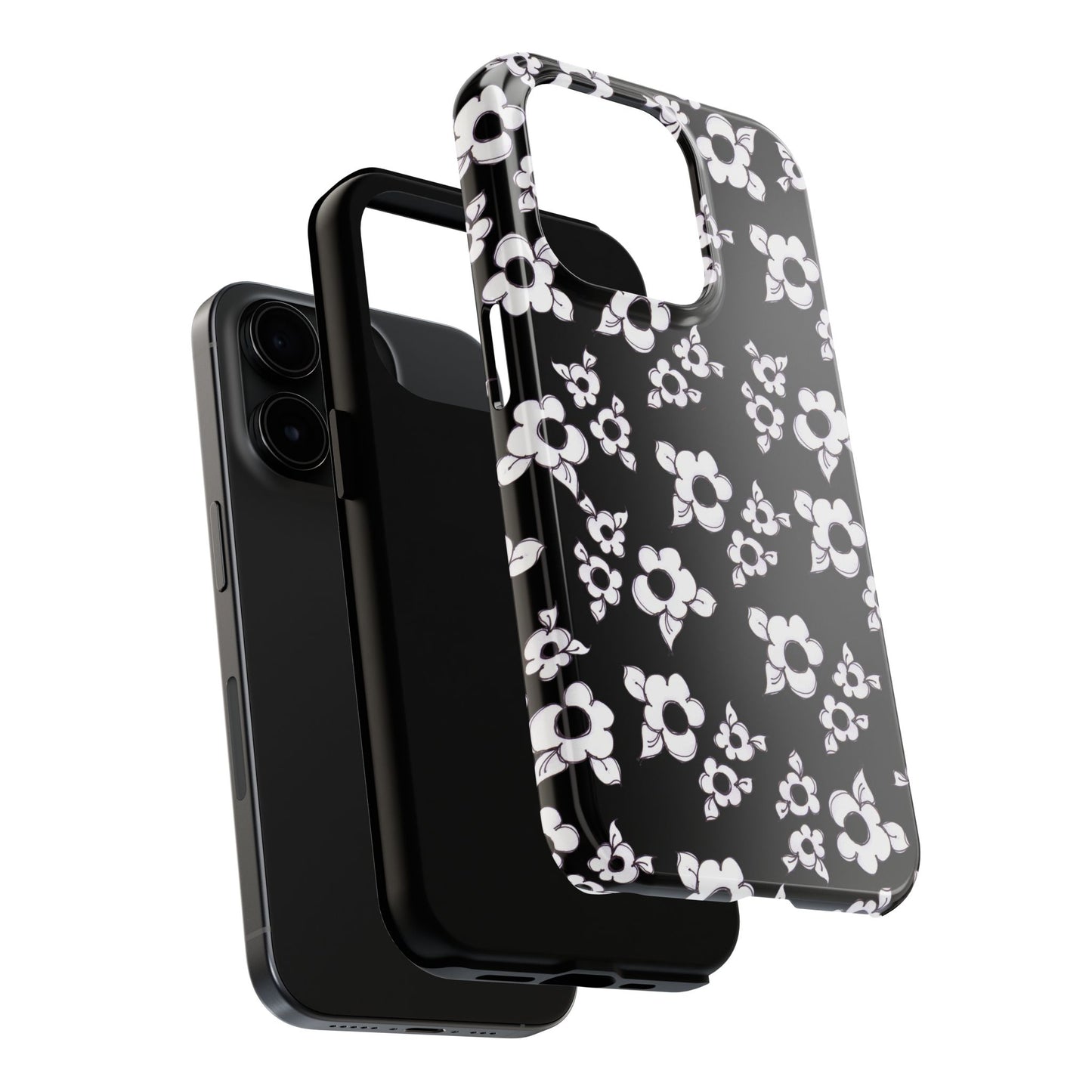 Daisy Cluster Black / White Phone Case