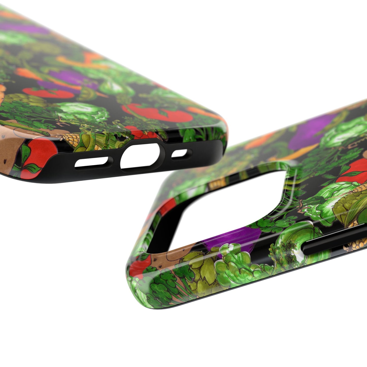Veggie Jungle Black Phone Case