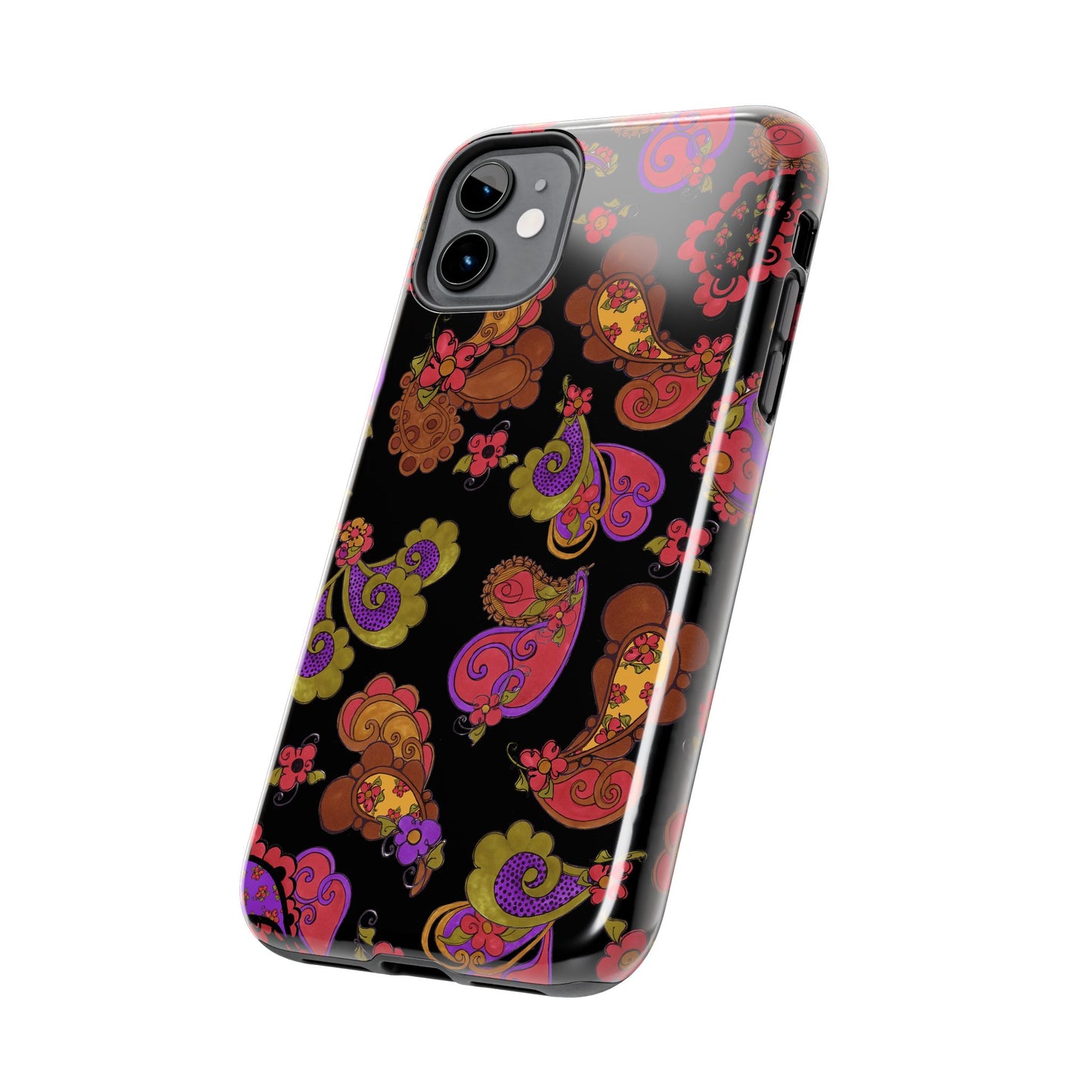 Posie Paisley Black Phone Case