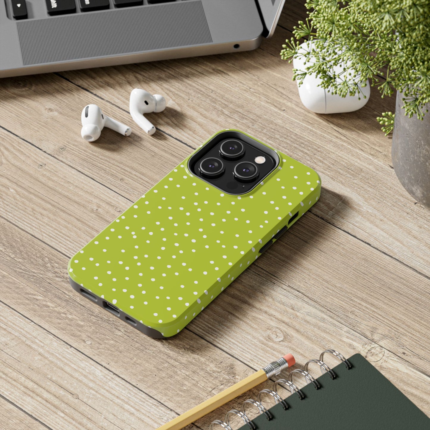 Dinky Dots Green / White Phone Case