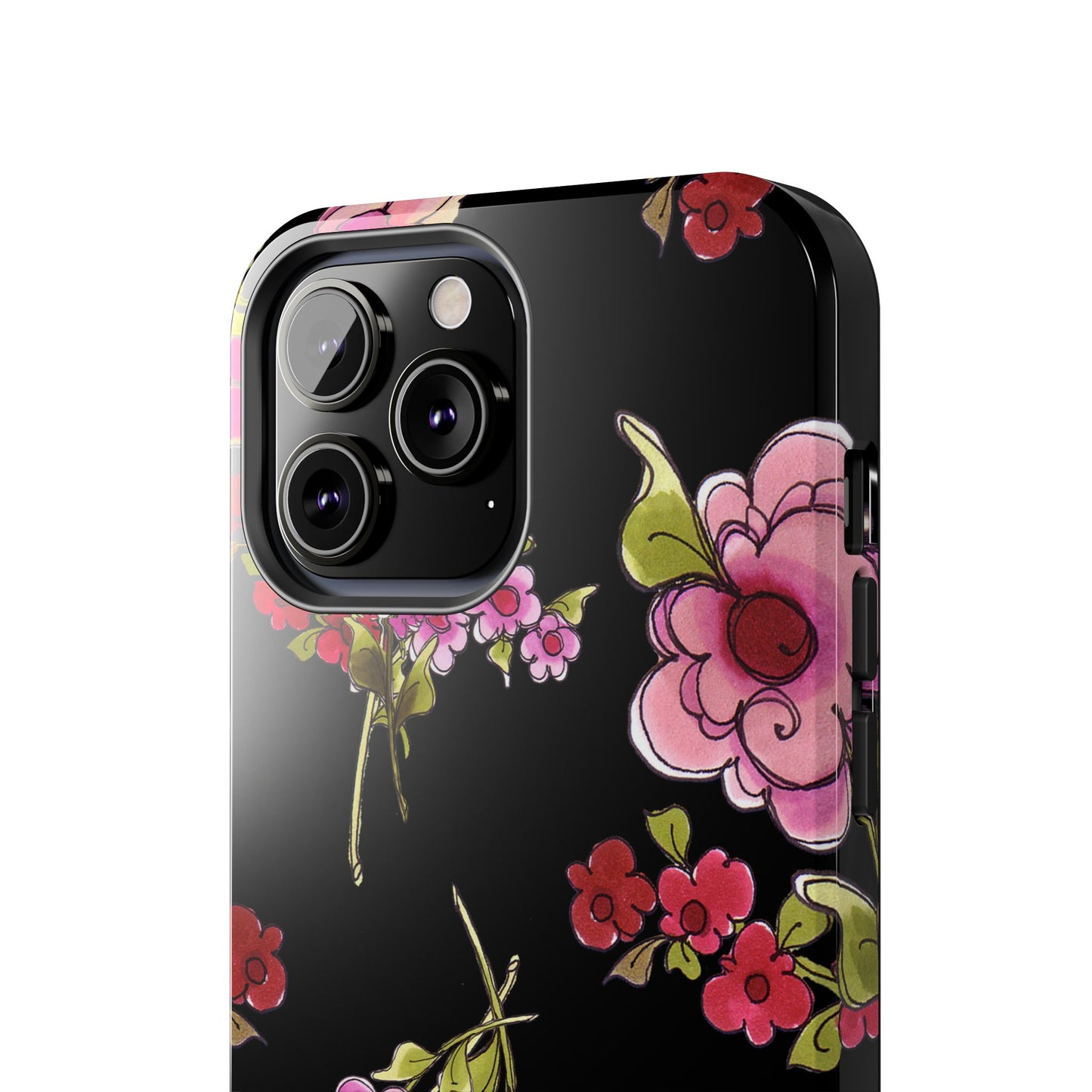 Jumbo Floral Black Phone Case