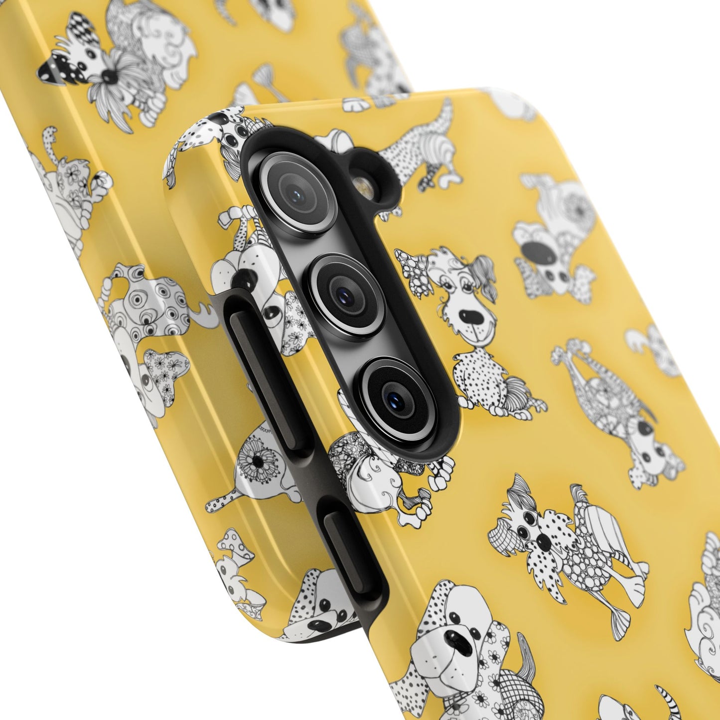 Doodle Dogs Yellow Phone Case