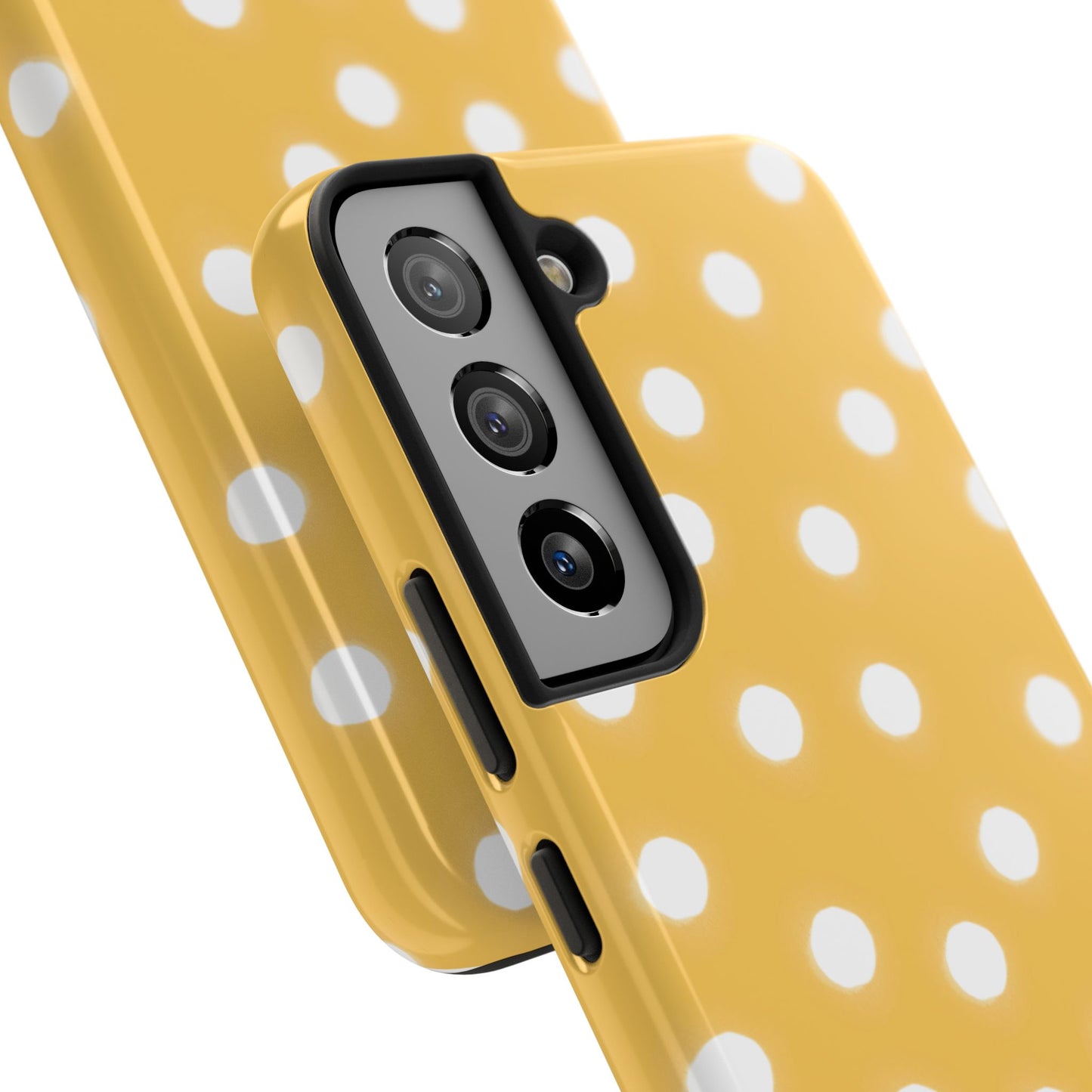 Jumbo Dots Yellow / White Phone Case