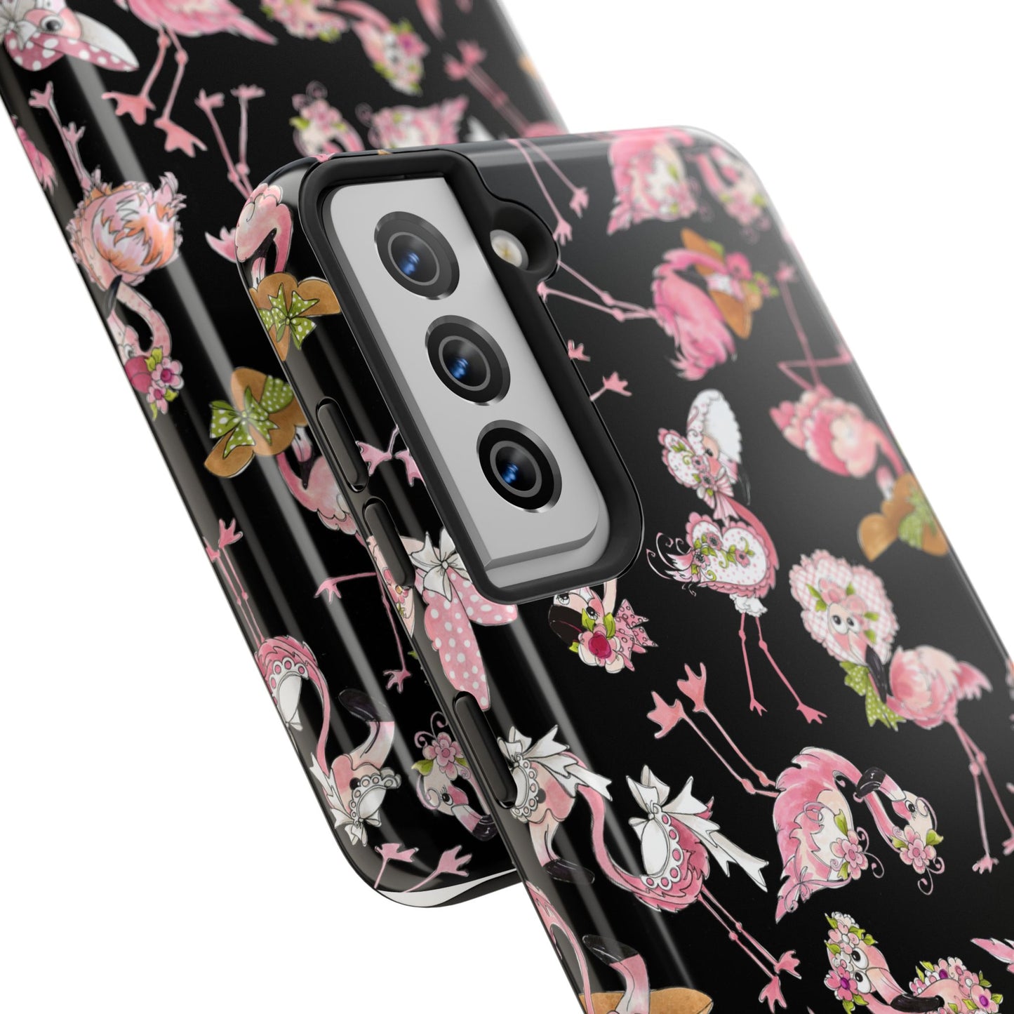 Tossed Flams Black Phone Case