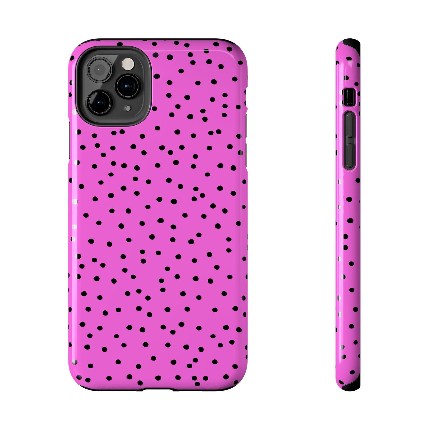 Dinky Dots Hot Pink / Black Phone Case