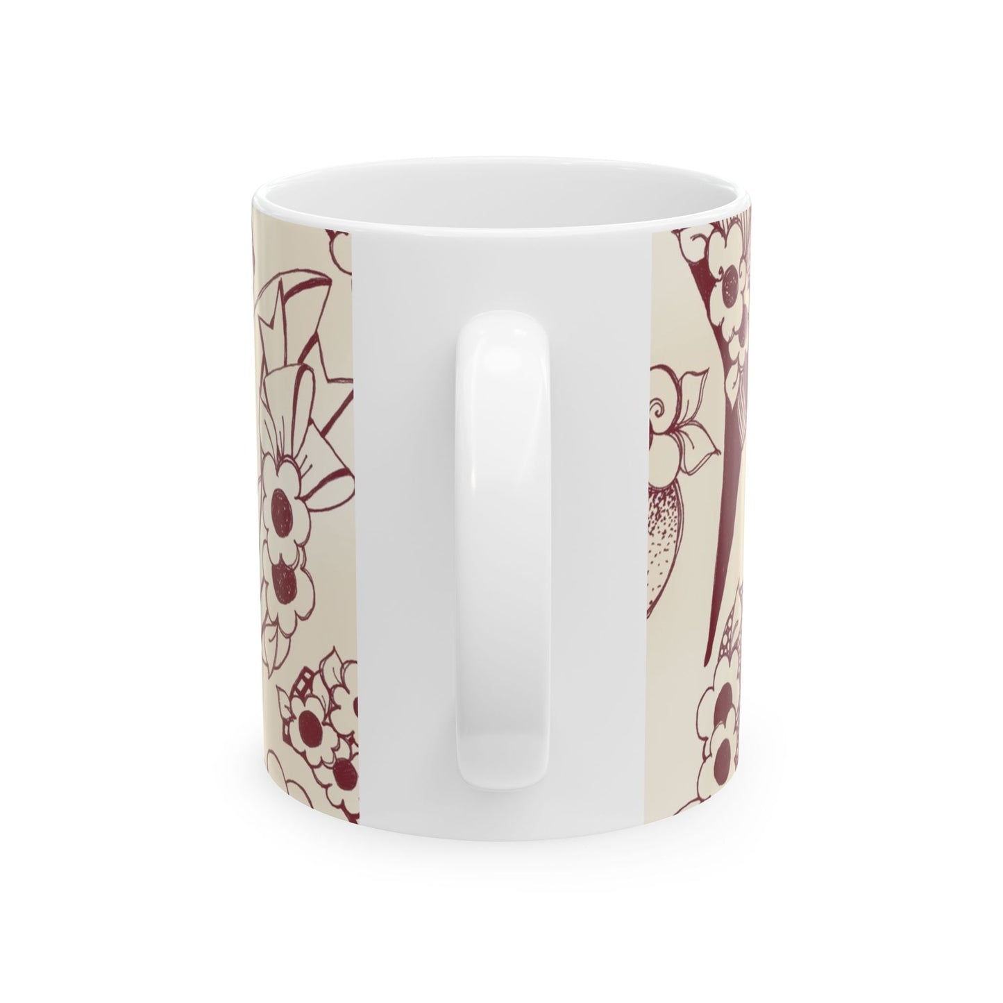 Millinery Ivory / Red Cup