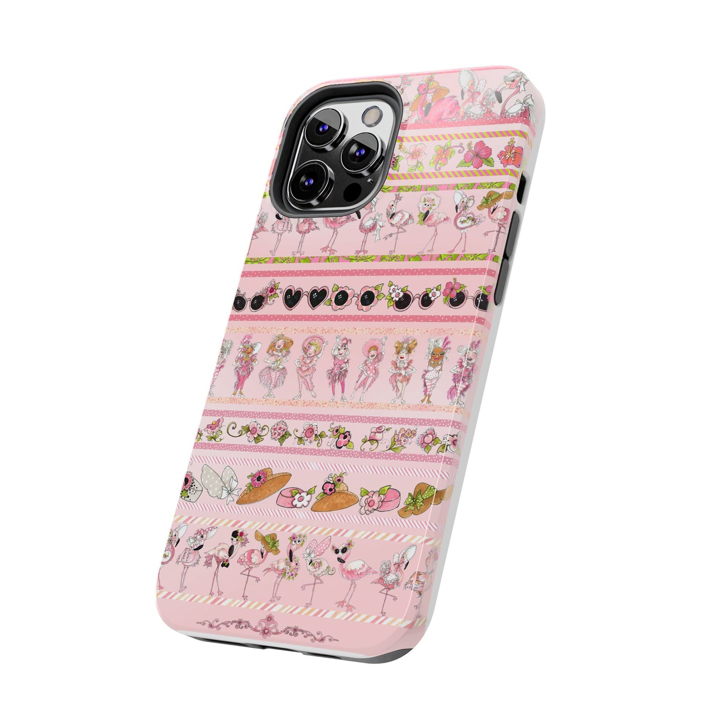 Flam Borders Pink Phone Case