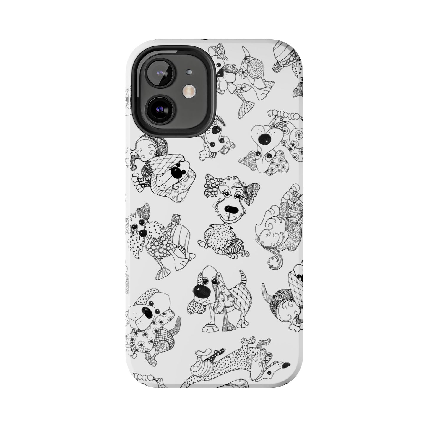 Doodle Dogs White Phone Case