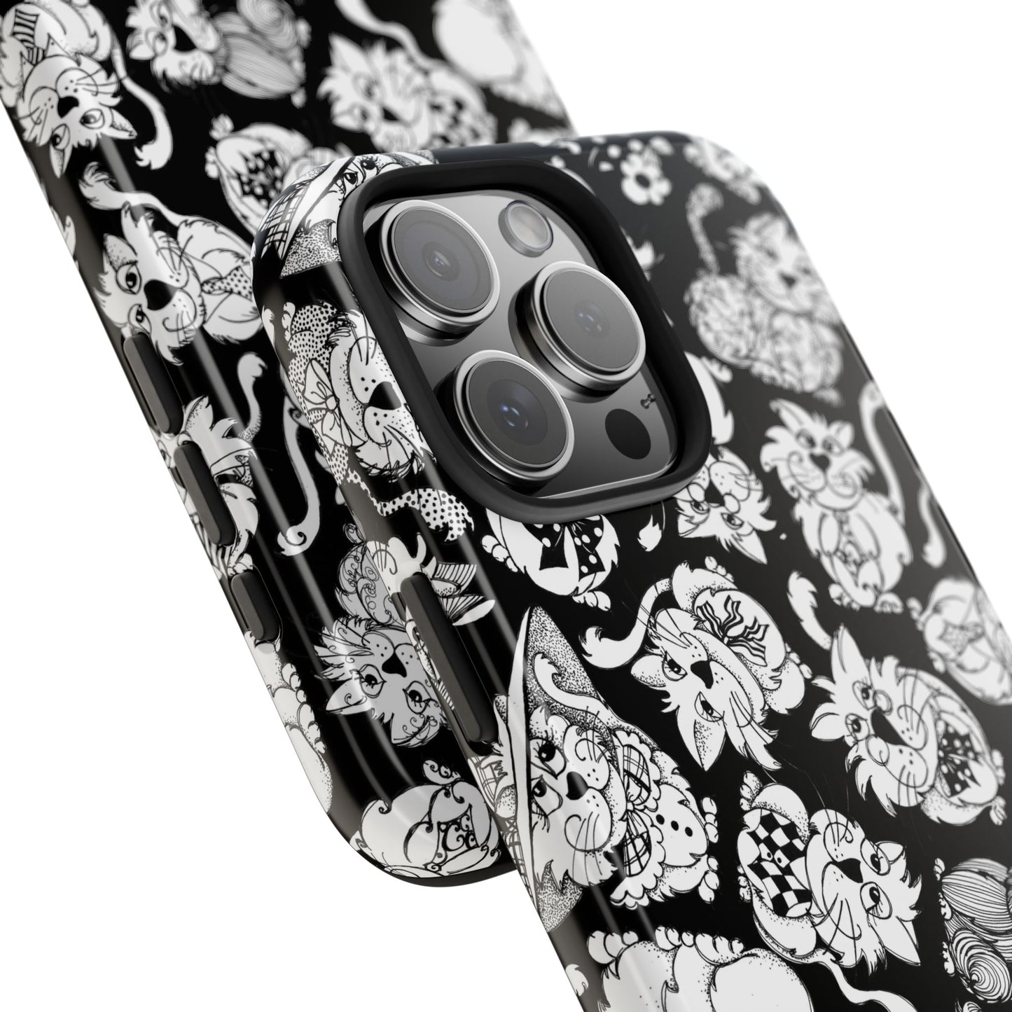 So Kitties Tossed Black Phone Case