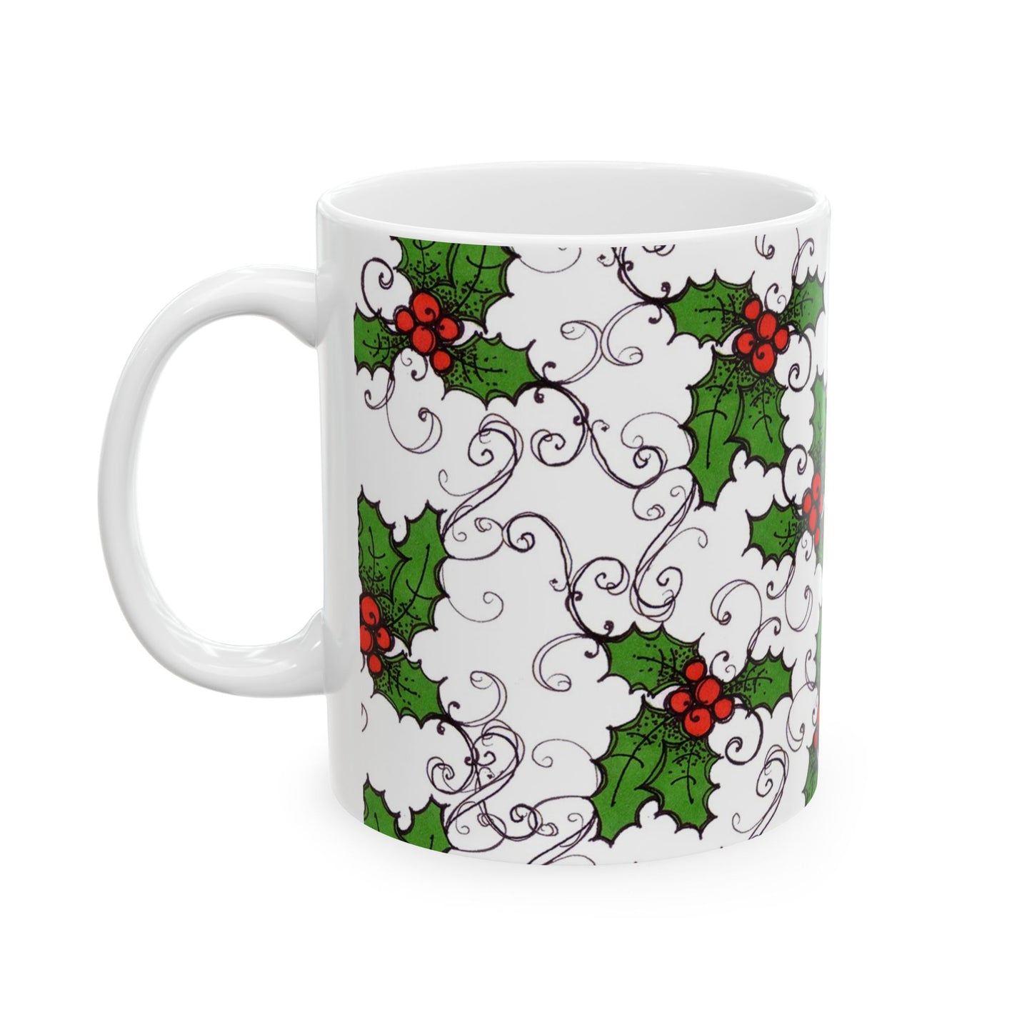 Jolly Holly White Cup