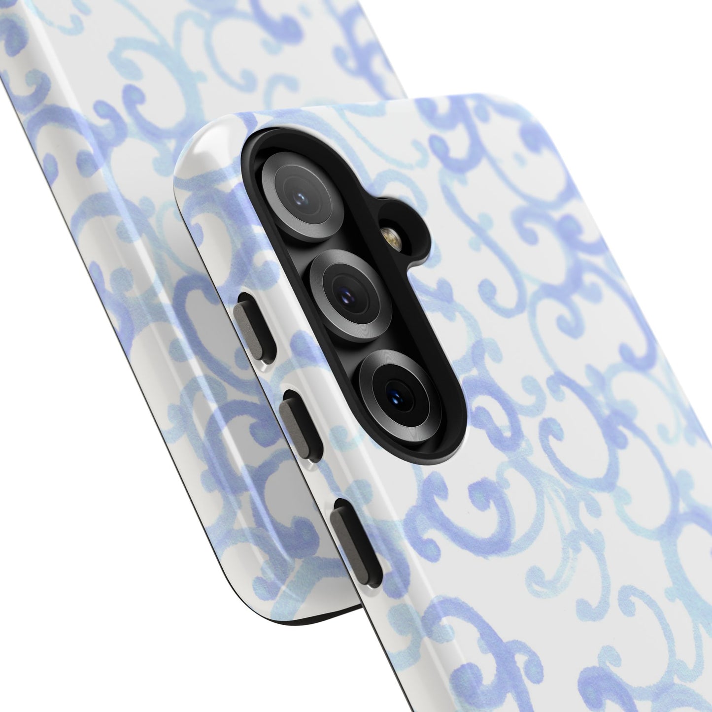 Scrollie White / Blue Phone Case