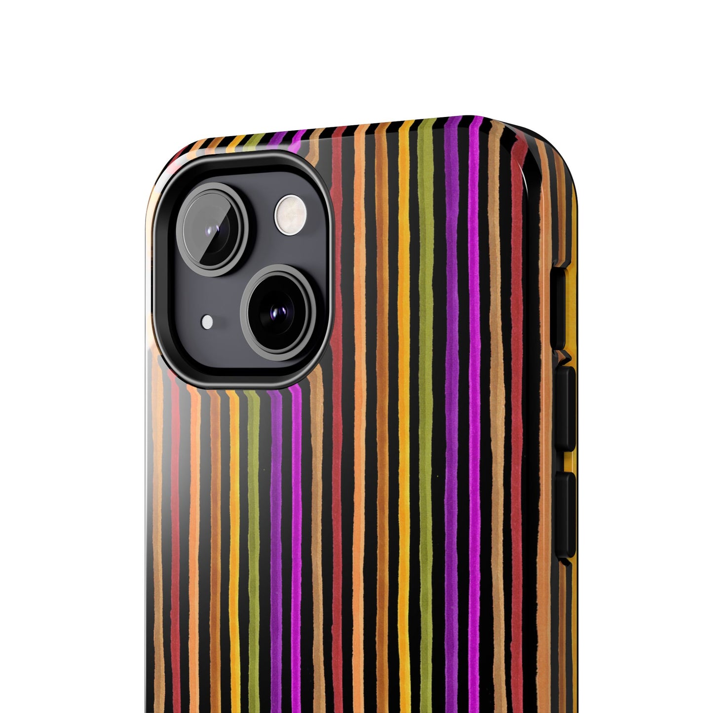 Spice Stripe Black Phone Case