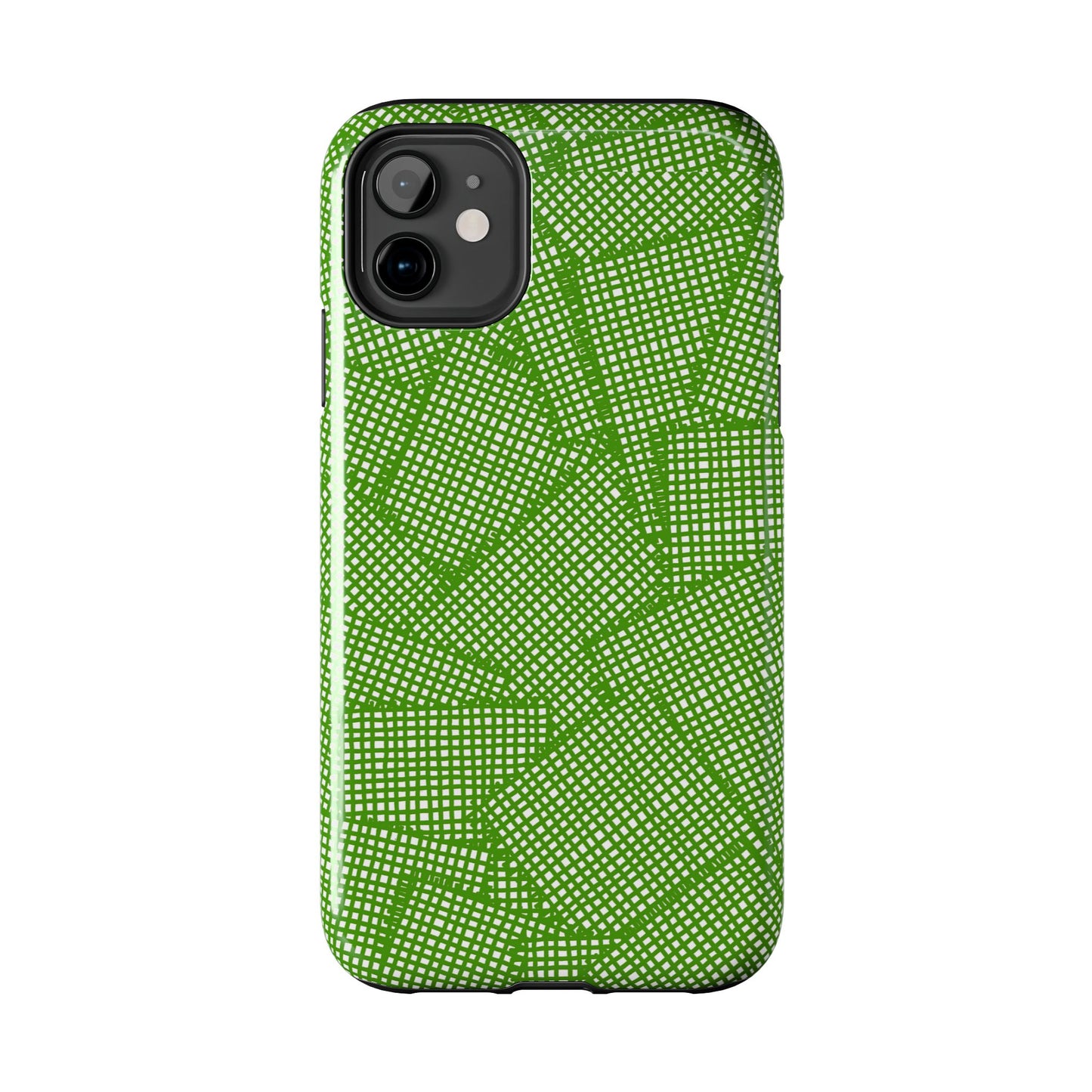 Check Patch Large Green Phone Case