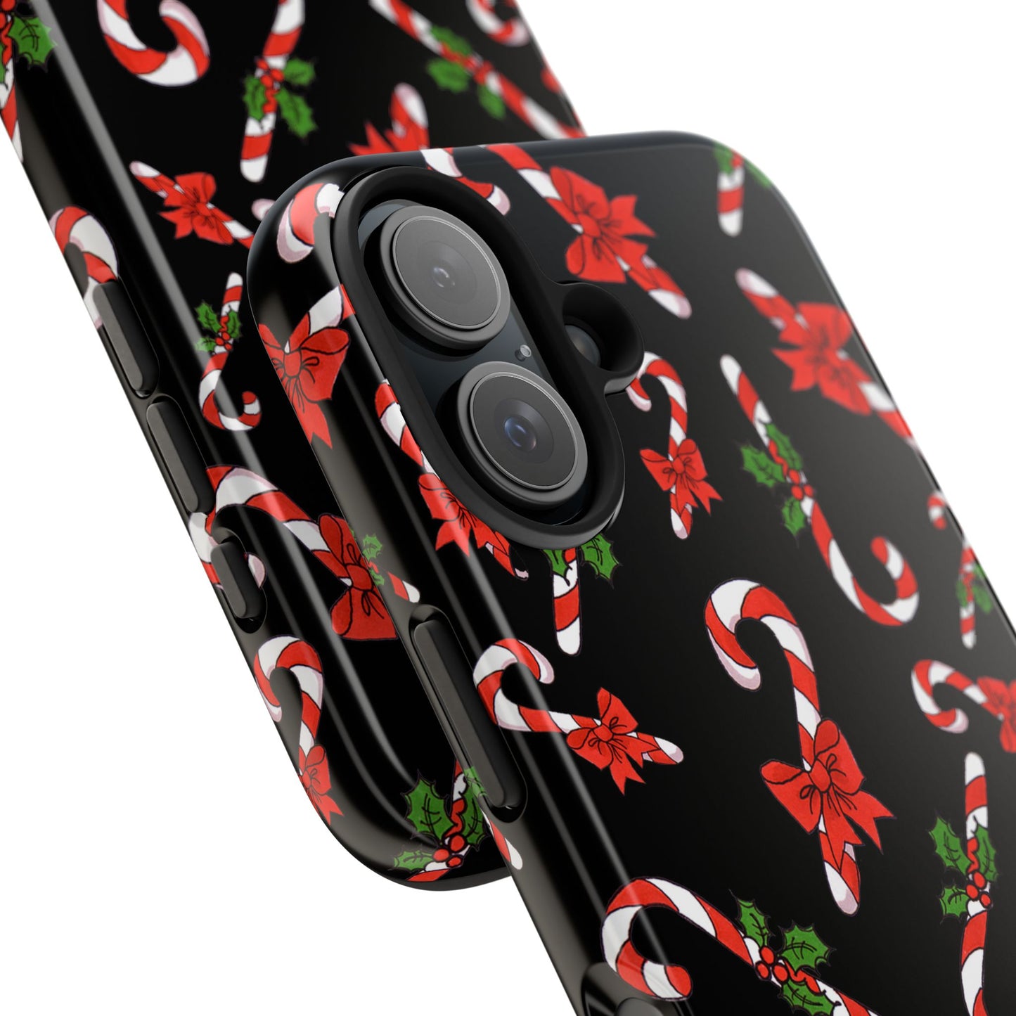 Candy Cane Crowd Black Phone Case