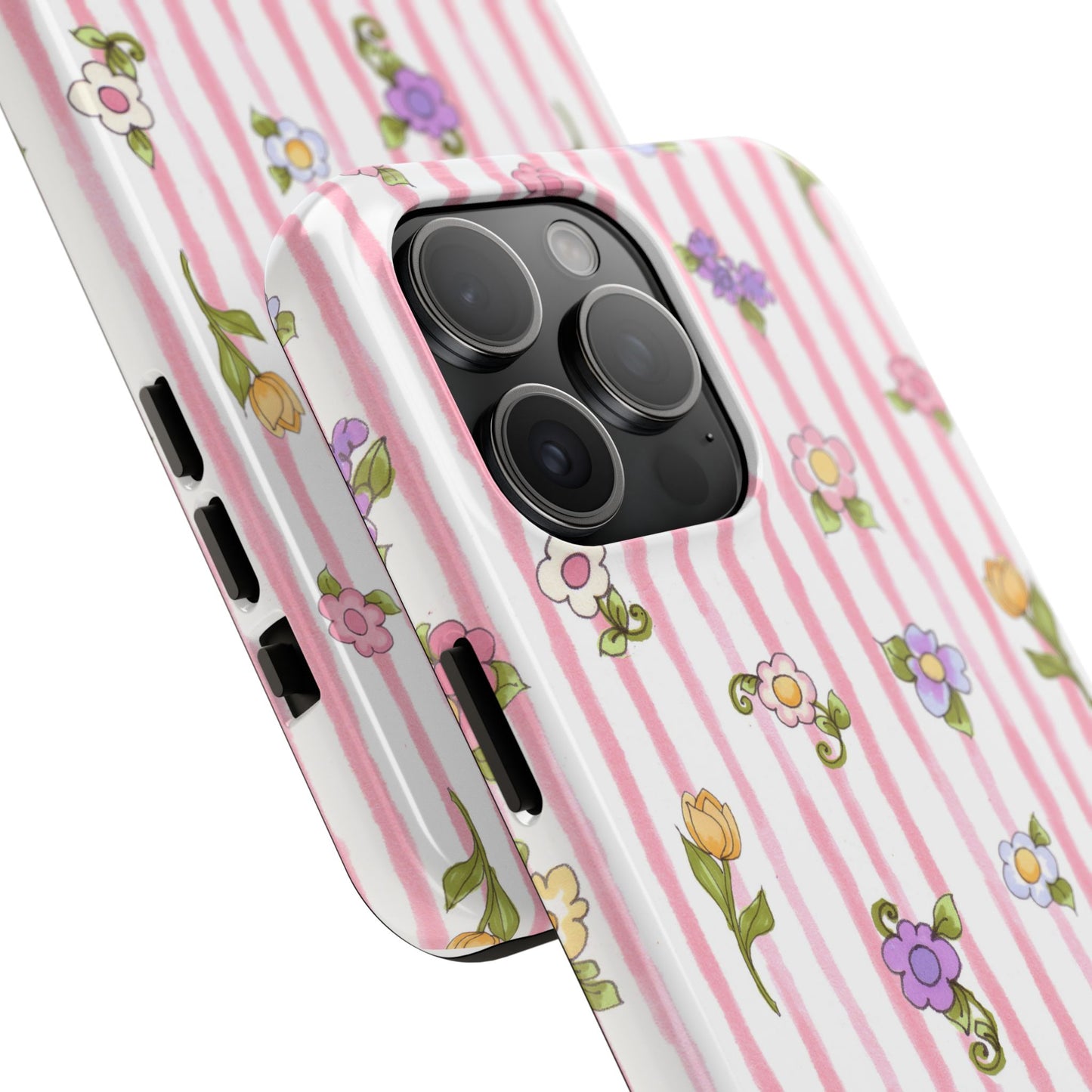 Pretty Posie Stripe Phone Case