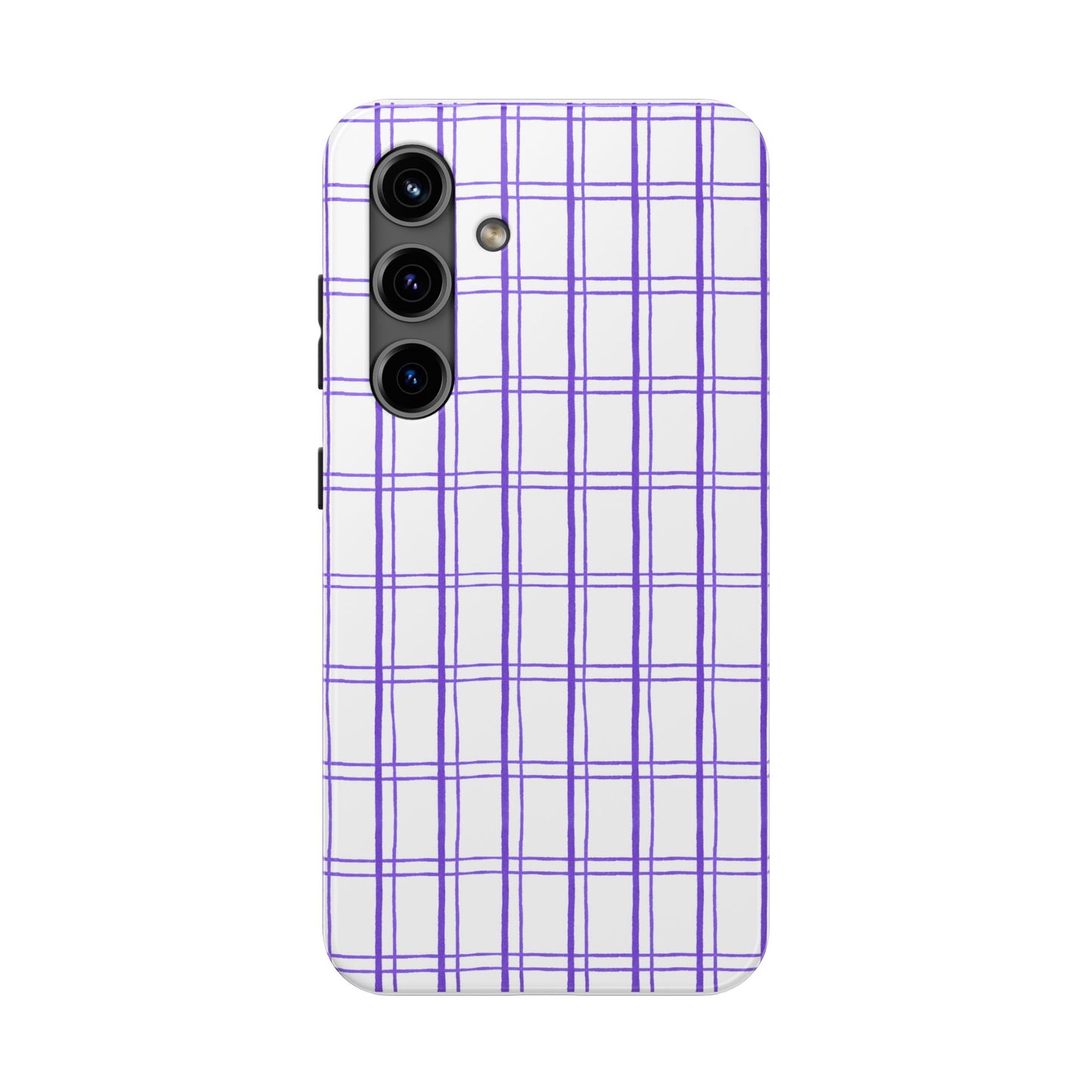 Little Plaid White / Blue Phone Case