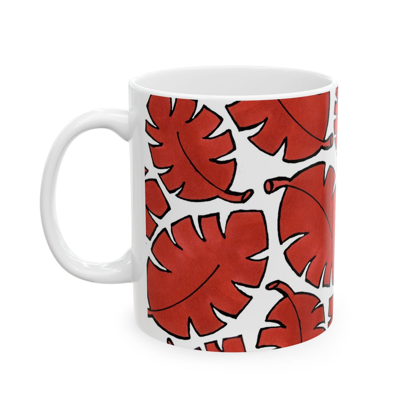 Red Bananas White Cup