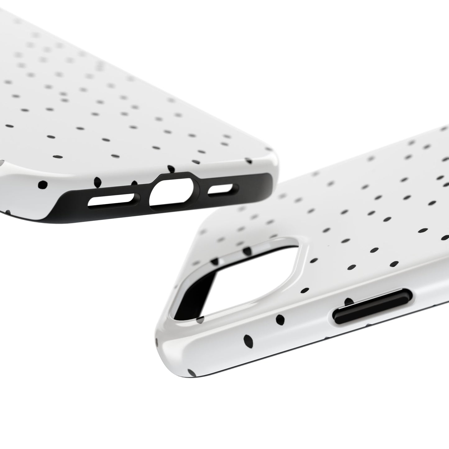 Space Dots White / Black Phone Case