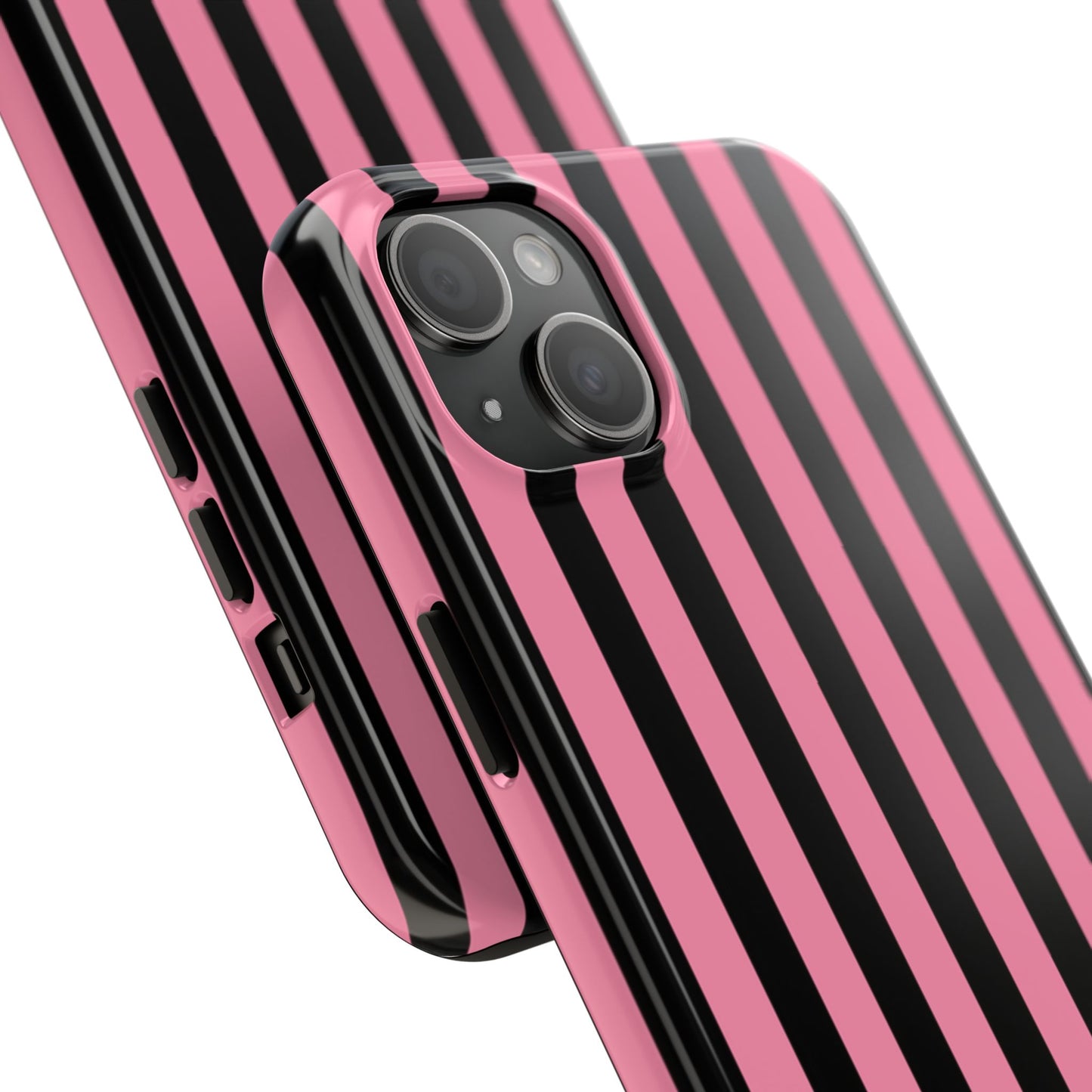 Vertical Stripe Pink / Black Phone Case