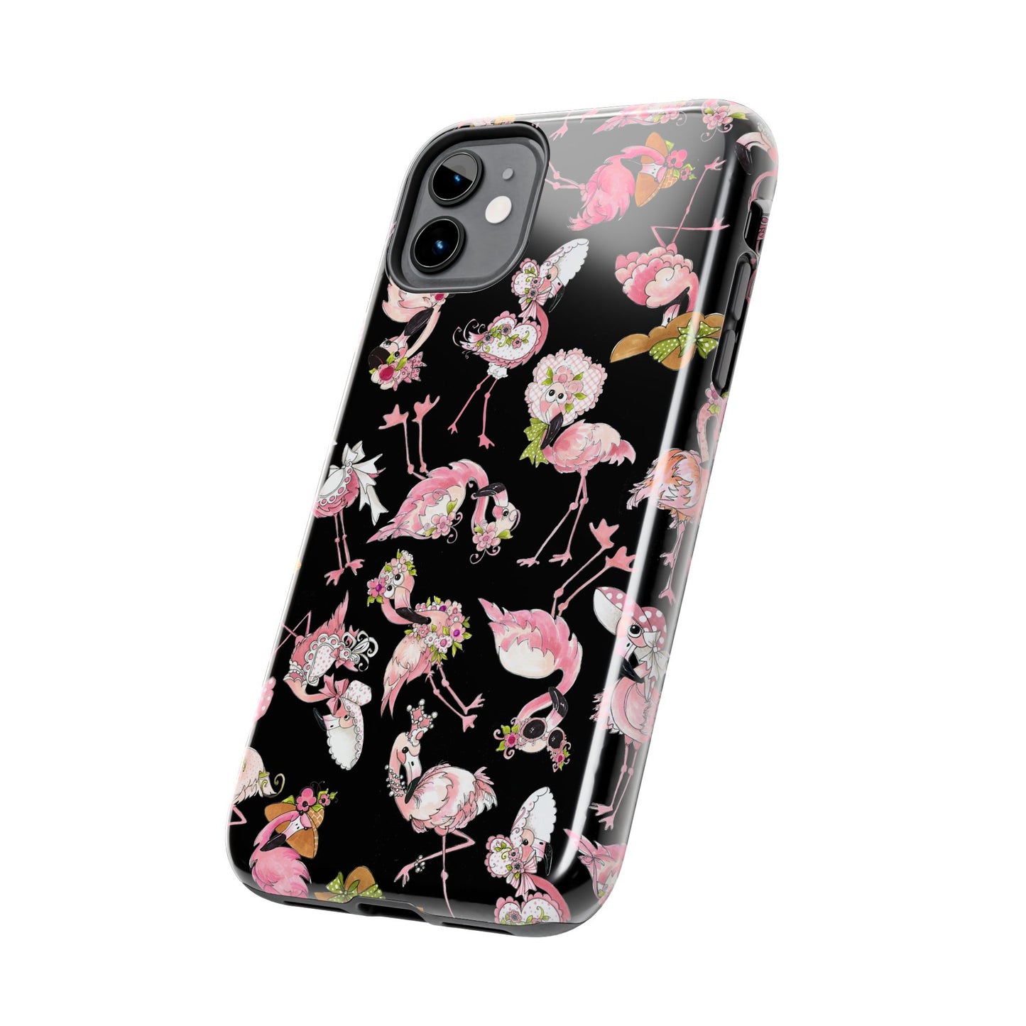 Tossed Flams Black Phone Case