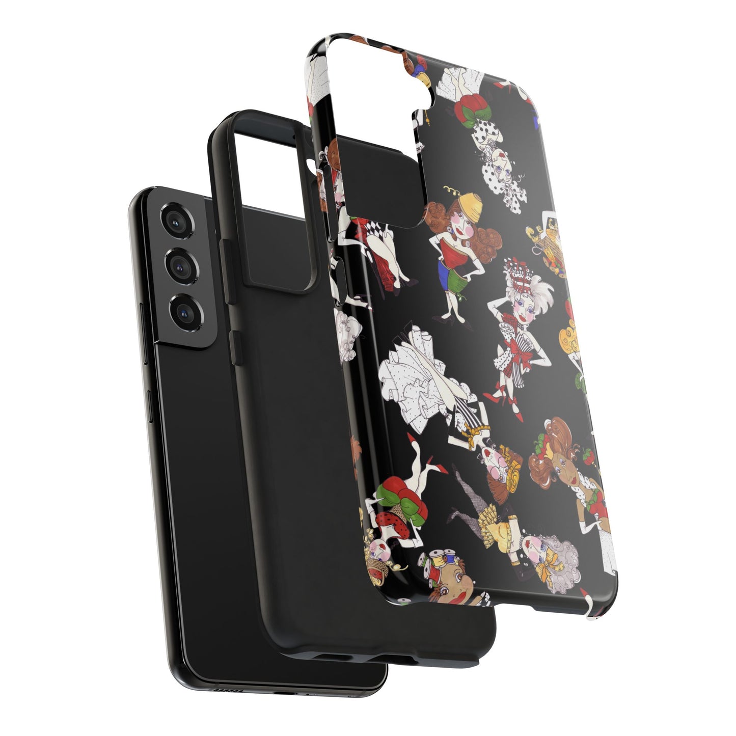 Sew Tossed Black Phone Case