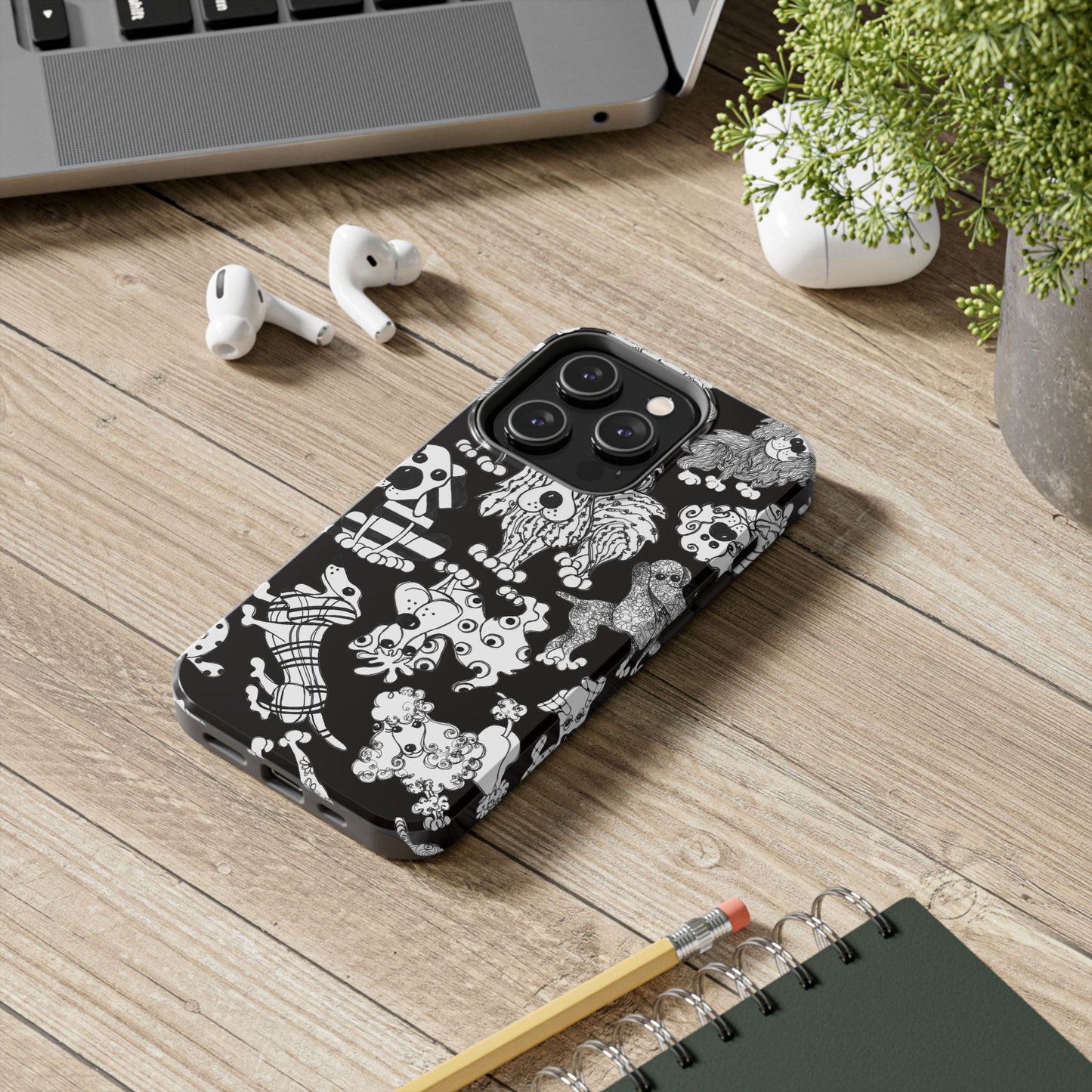 Dear Doggies Black Phone Case