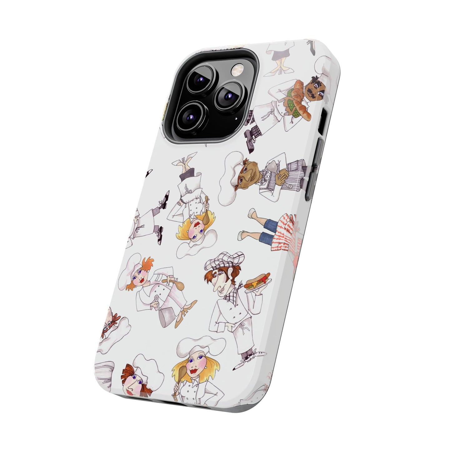 Tossed Chefs White Phone Case