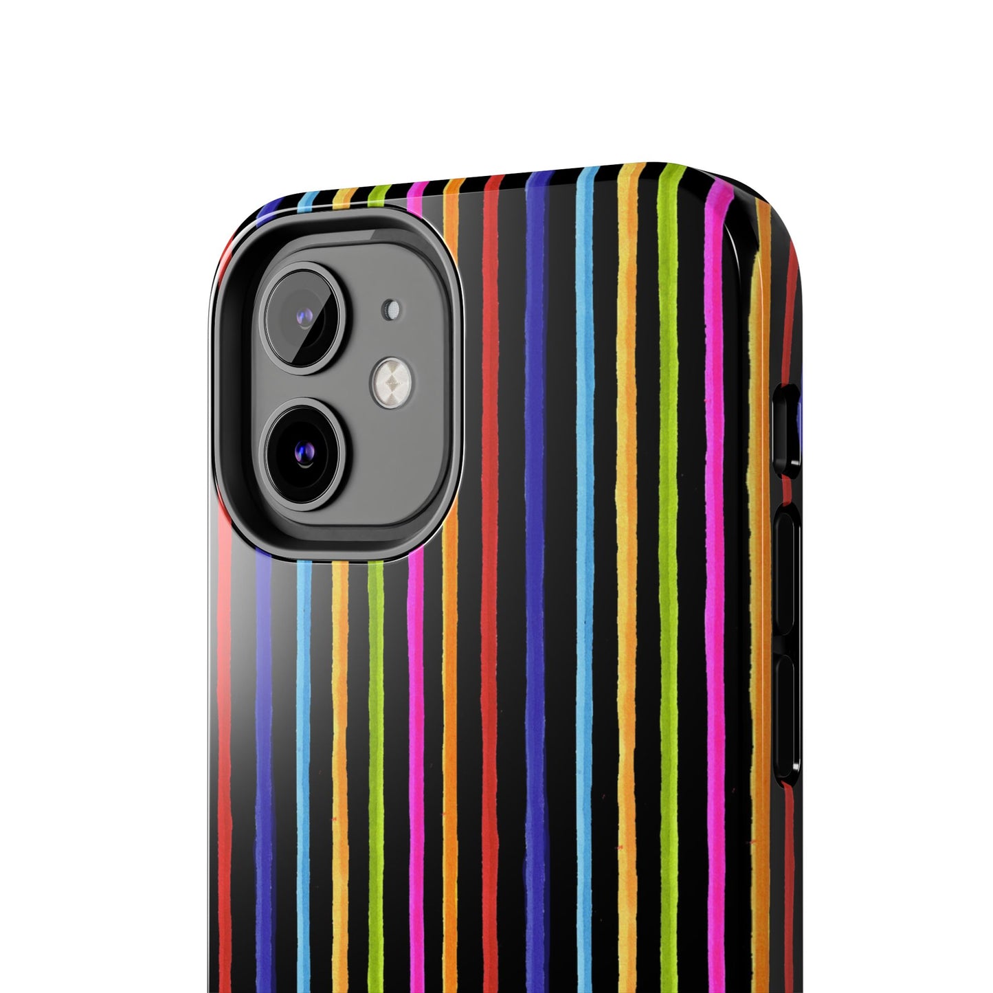 Happy Stripe Black Phone Case